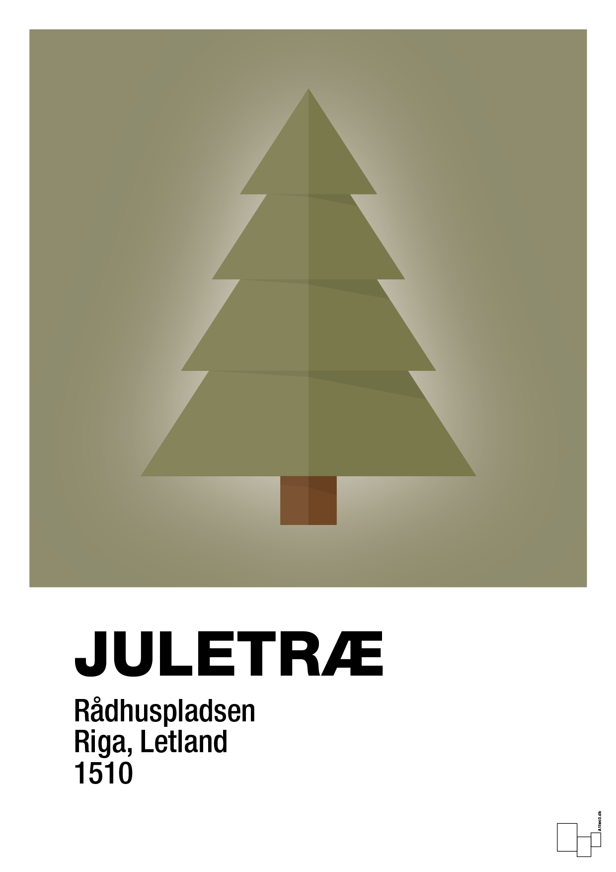 julepynt juletræ - Plakat med Begivenheder i Misty Forrest