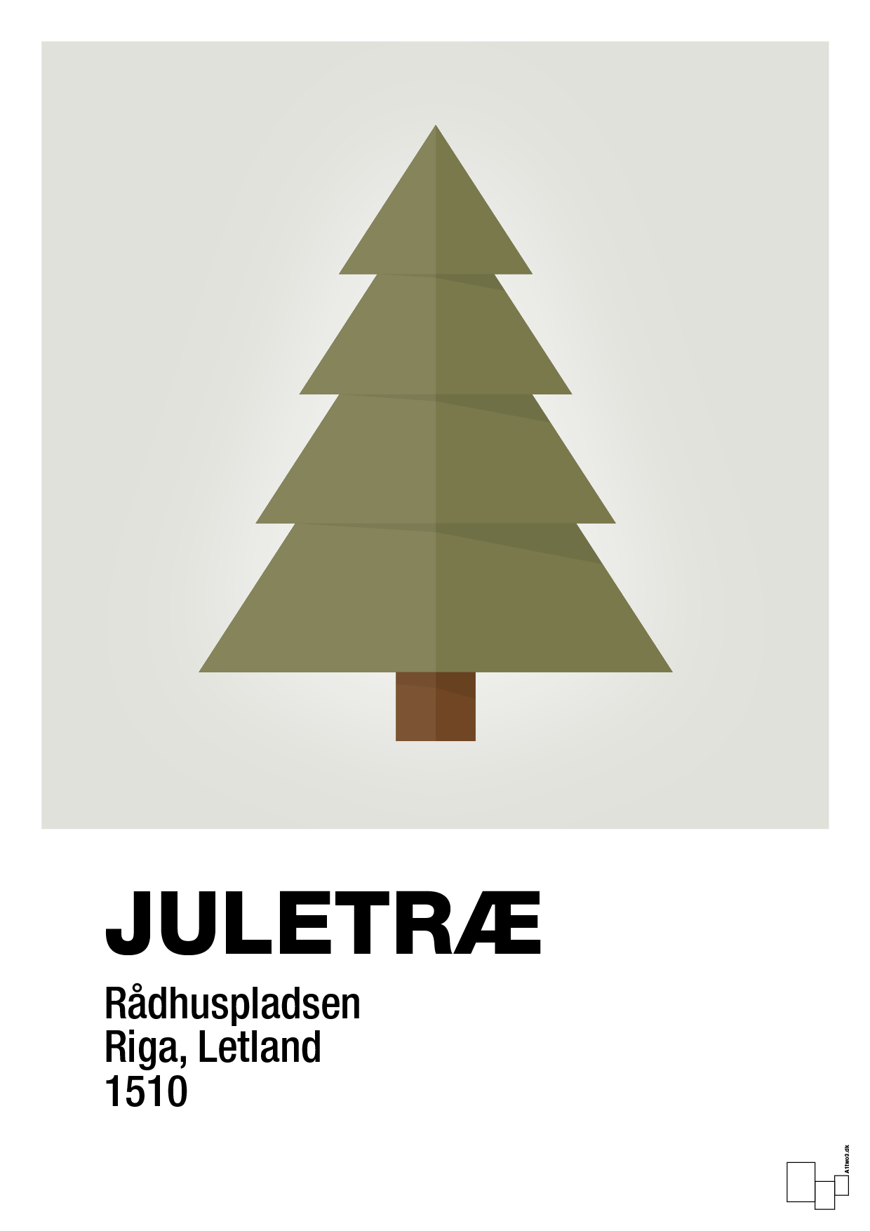 julepynt juletræ - Plakat med Begivenheder i Painters White