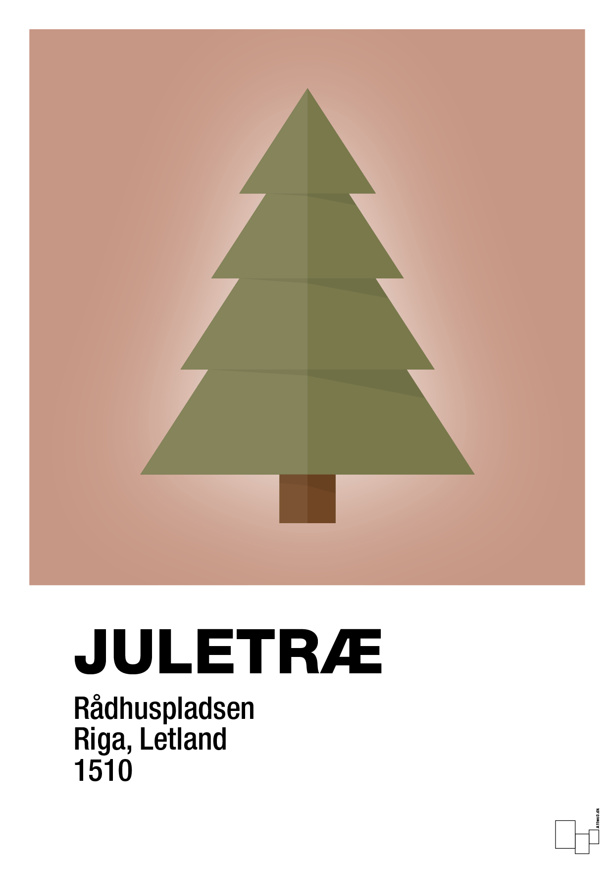 julepynt juletræ - Plakat med Begivenheder i Powder