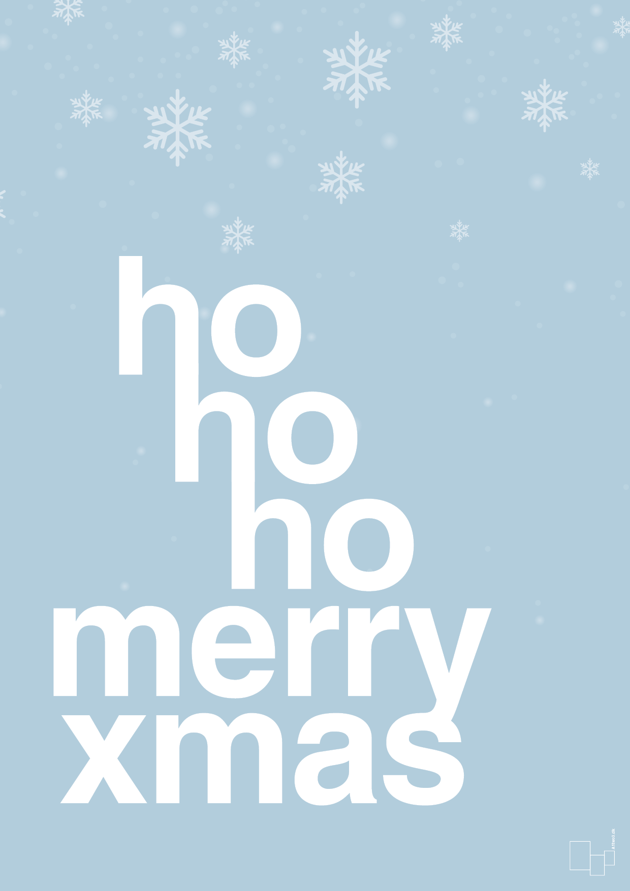 ho ho ho merry xmas - Plakat med Begivenheder i Heavenly Blue