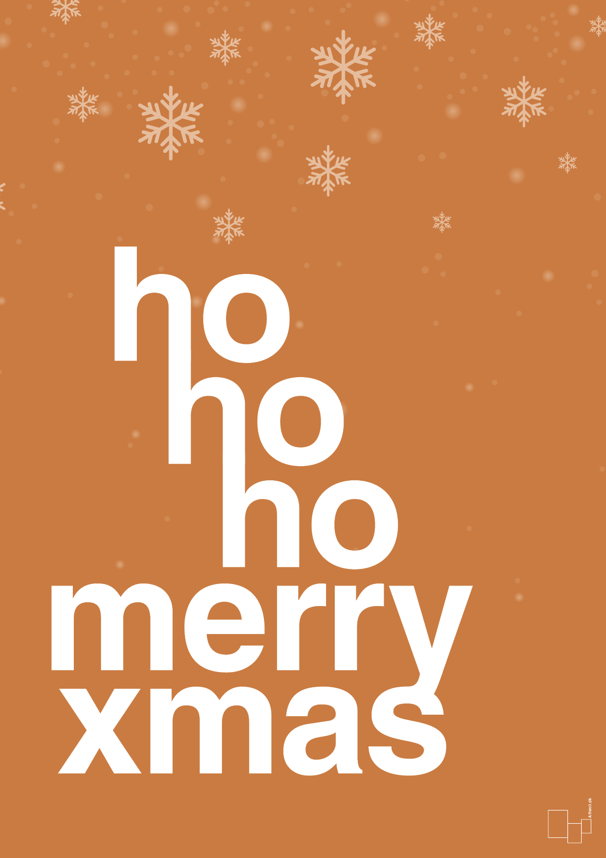 ho ho ho merry xmas - Plakat med Begivenheder i Rumba Orange