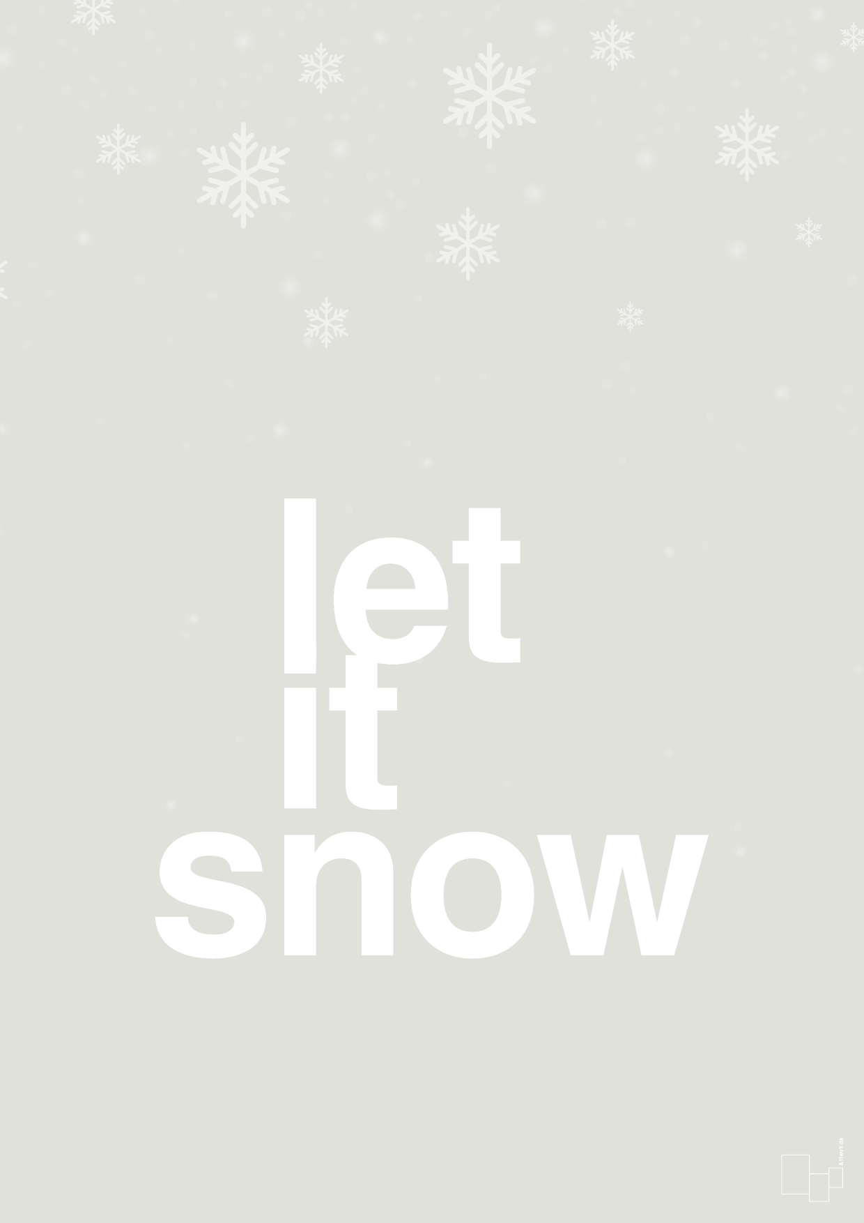 let it snow - Plakat med Begivenheder i Painters White