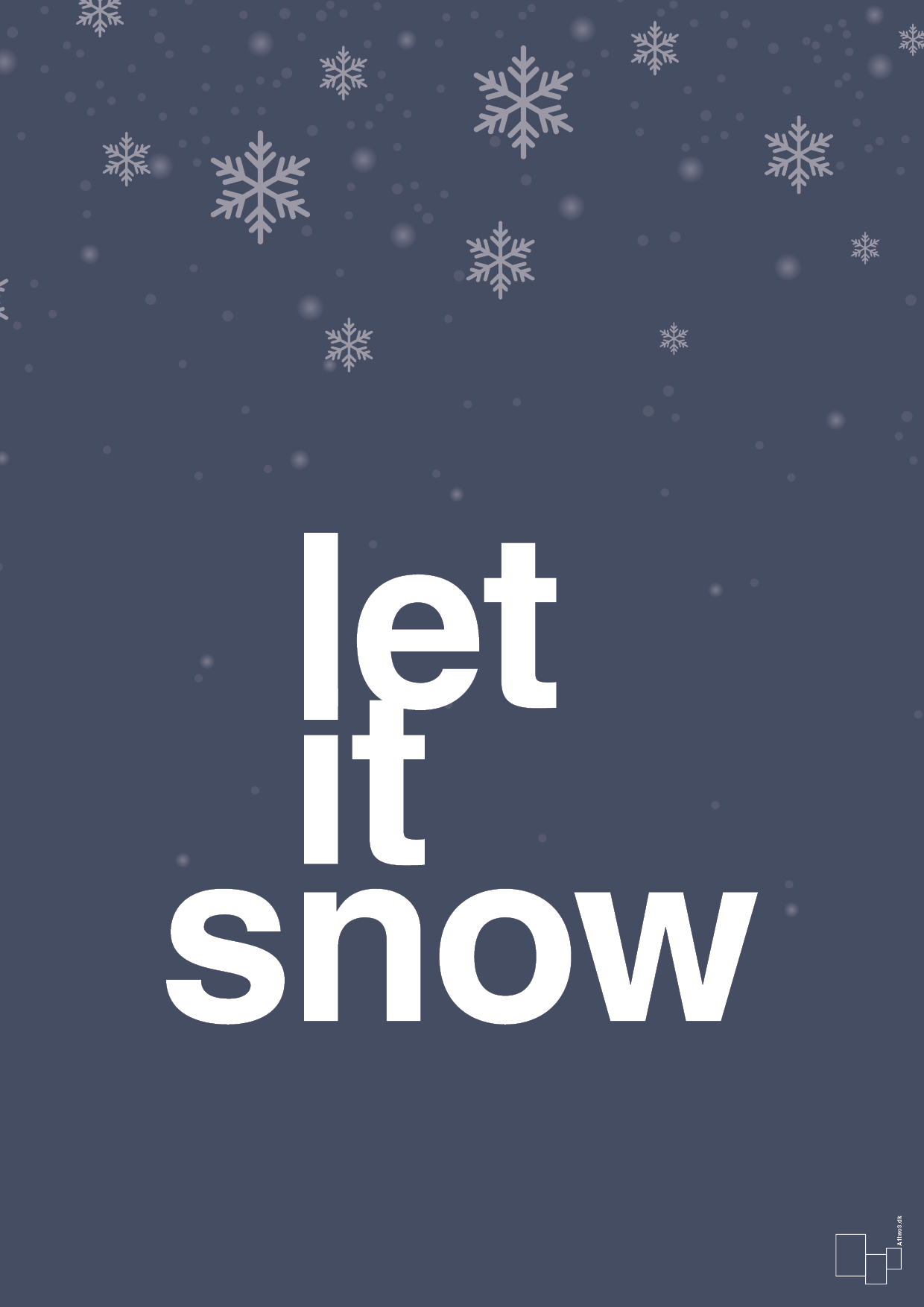 let it snow - Plakat med Begivenheder i Petrol