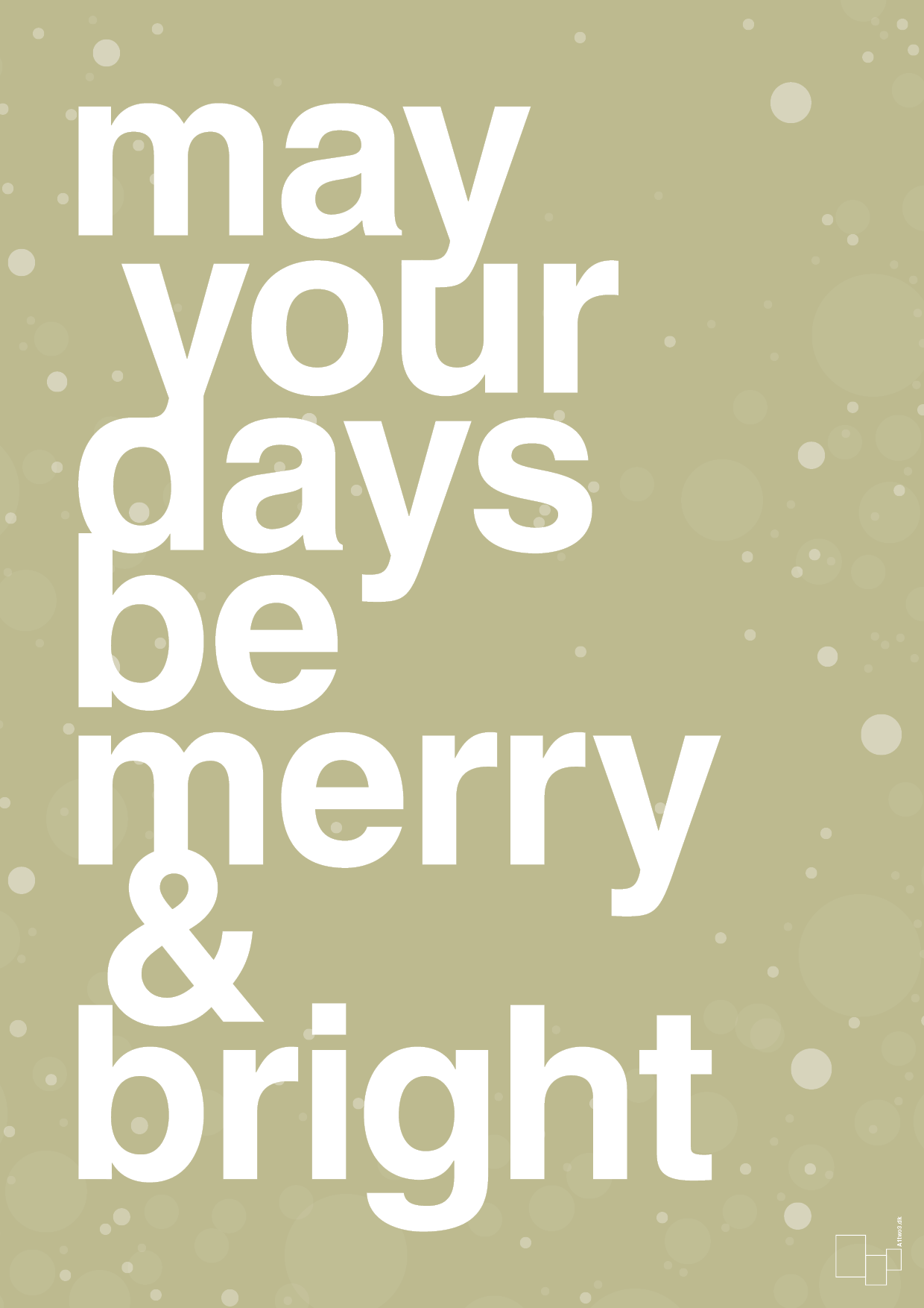 may your days be merry and bright - Plakat med Begivenheder i Back to Nature