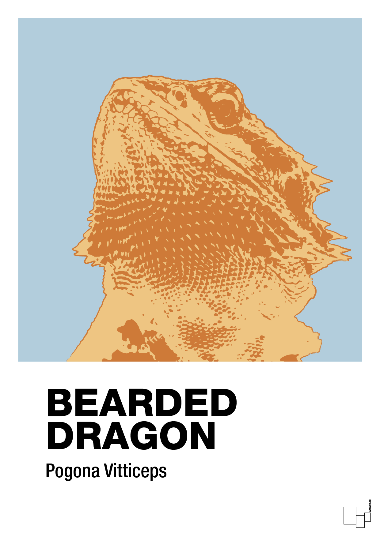 bearded dragon - Plakat med Videnskab i Heavenly Blue