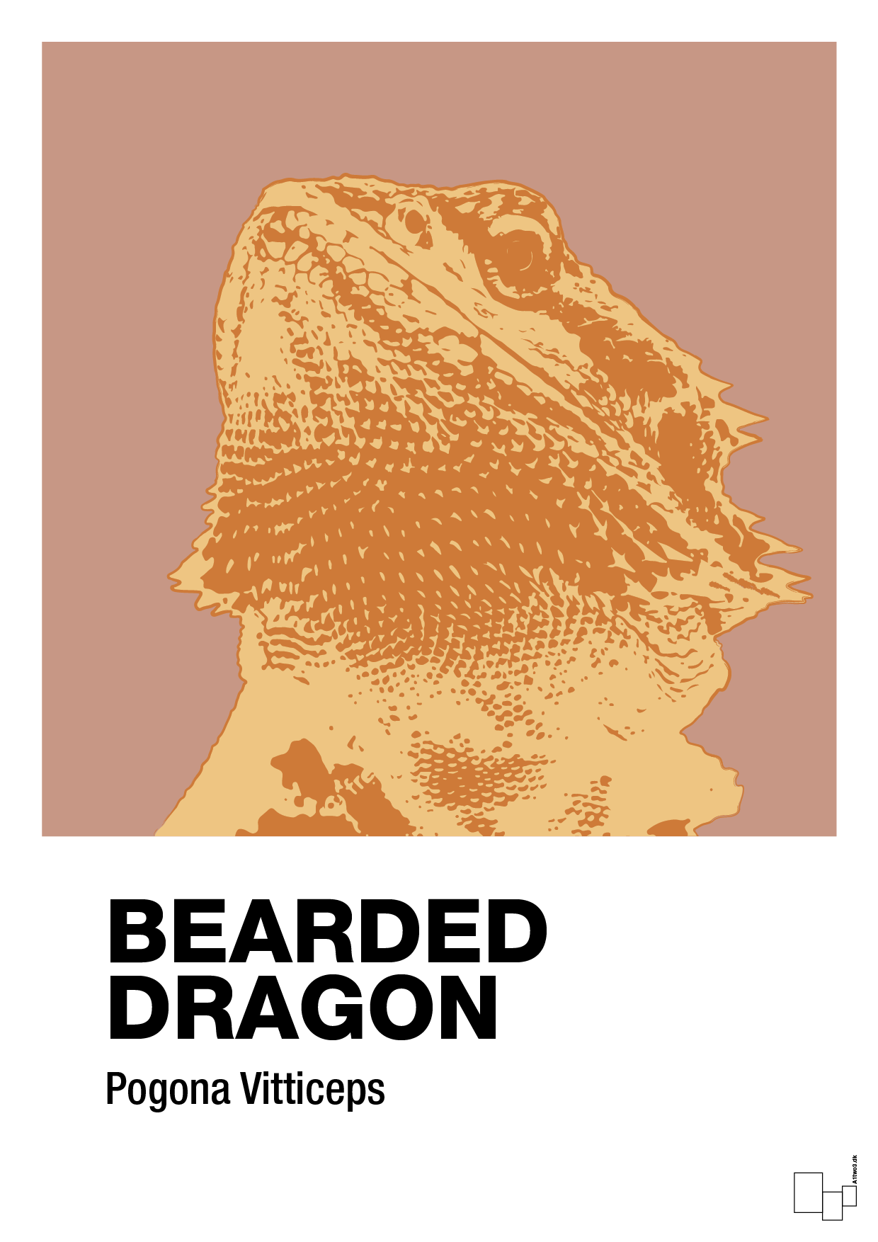 bearded dragon - Plakat med Videnskab i Powder