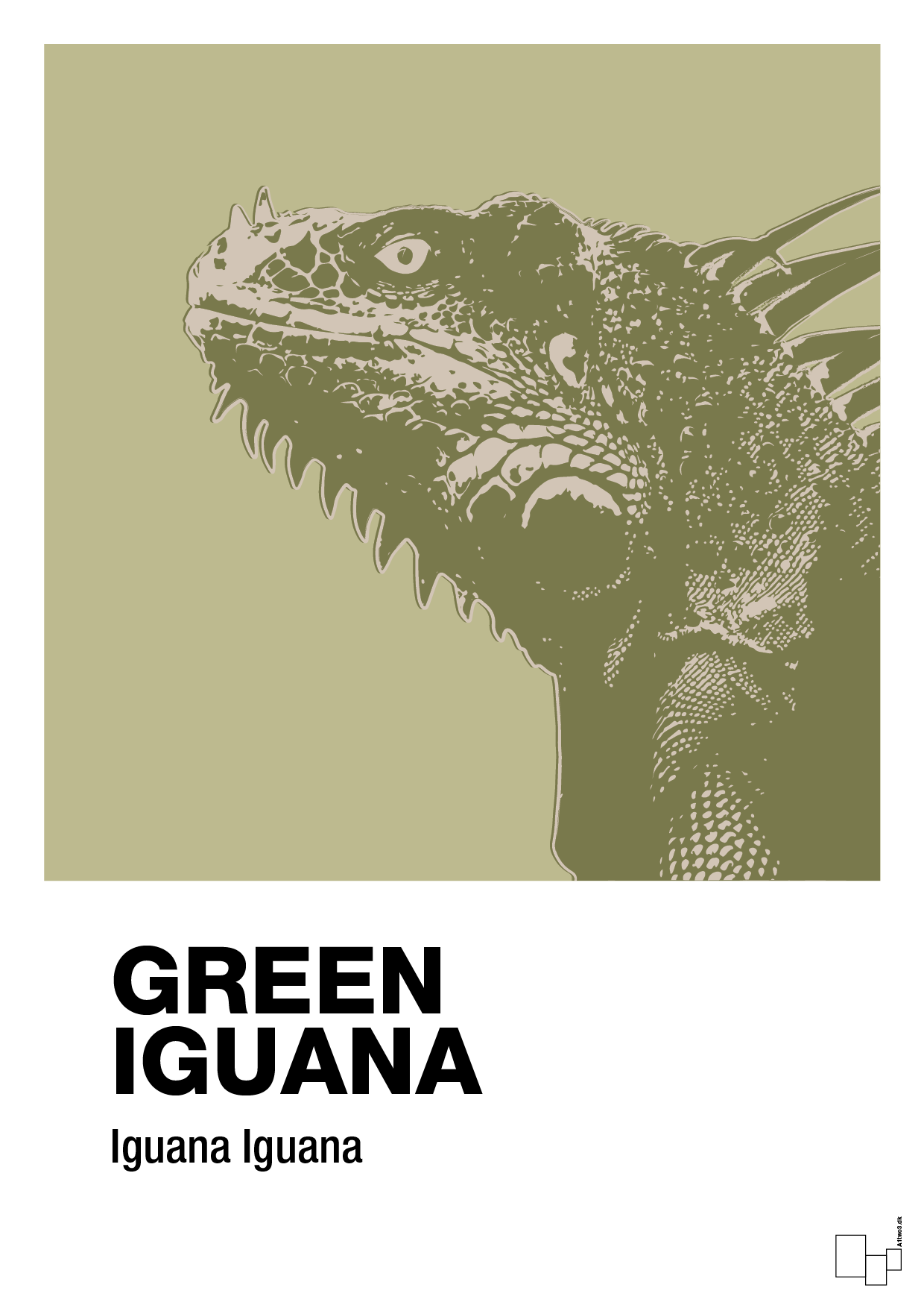 green iguana - Plakat med Videnskab i Back to Nature