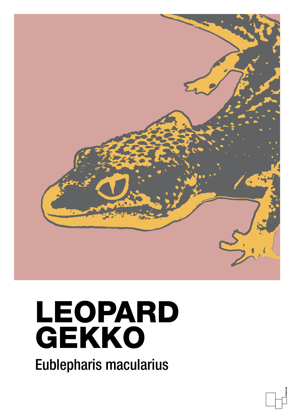 leopard gekko - Plakat med Videnskab i Bubble Shell