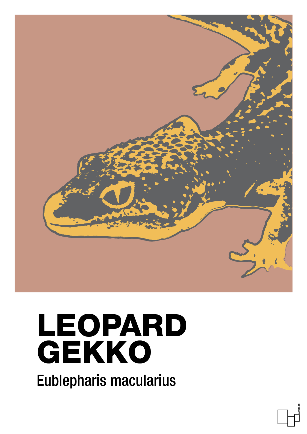 leopard gekko - Plakat med Videnskab i Powder