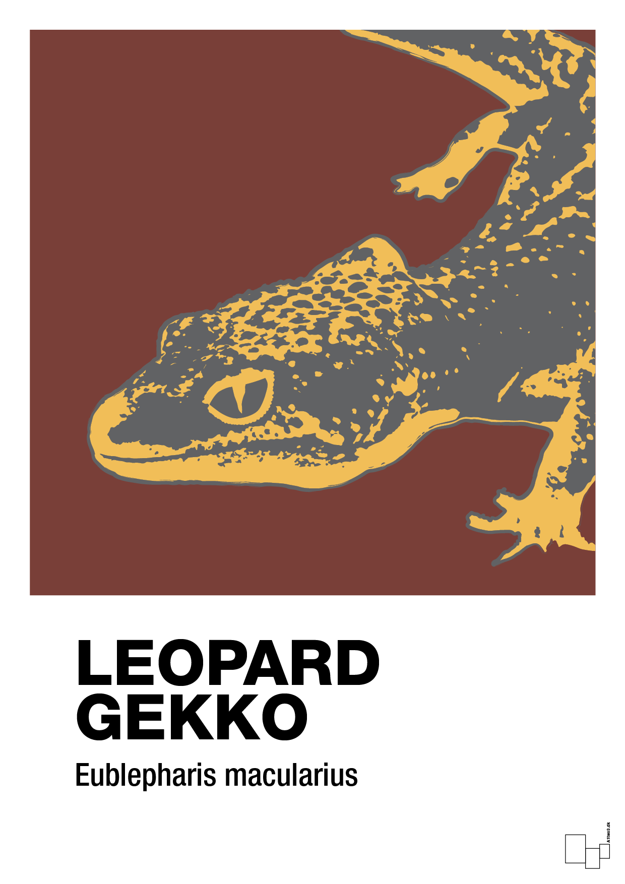 leopard gekko - Plakat med Videnskab i Red Pepper