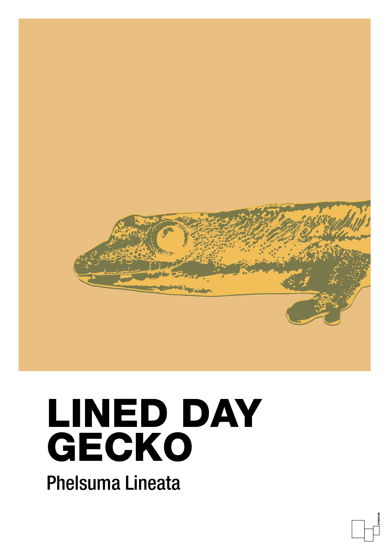 lined day gecko - Plakat med Videnskab i Charismatic