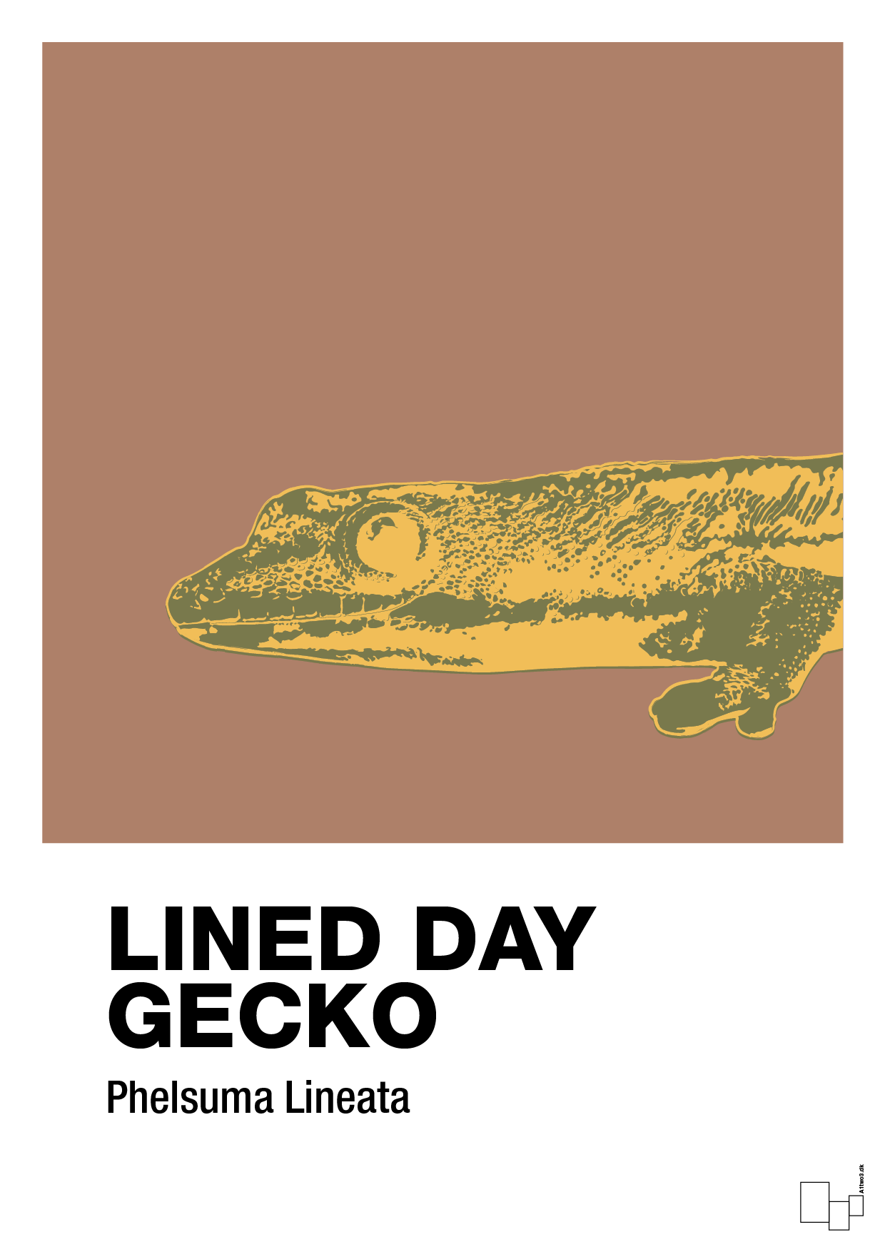 lined day gecko - Plakat med Videnskab i Cider Spice