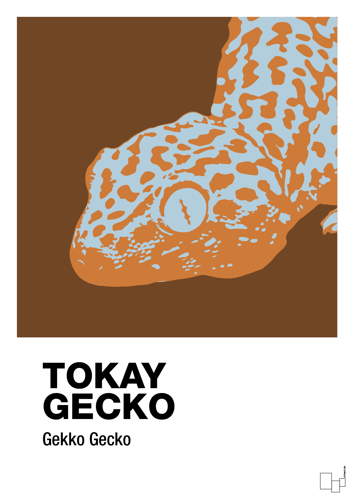 tokay gecko - Plakat med Videnskab i Dark Brown