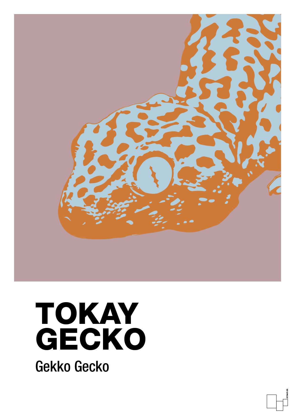 tokay gecko - Plakat med Videnskab i Light Rose