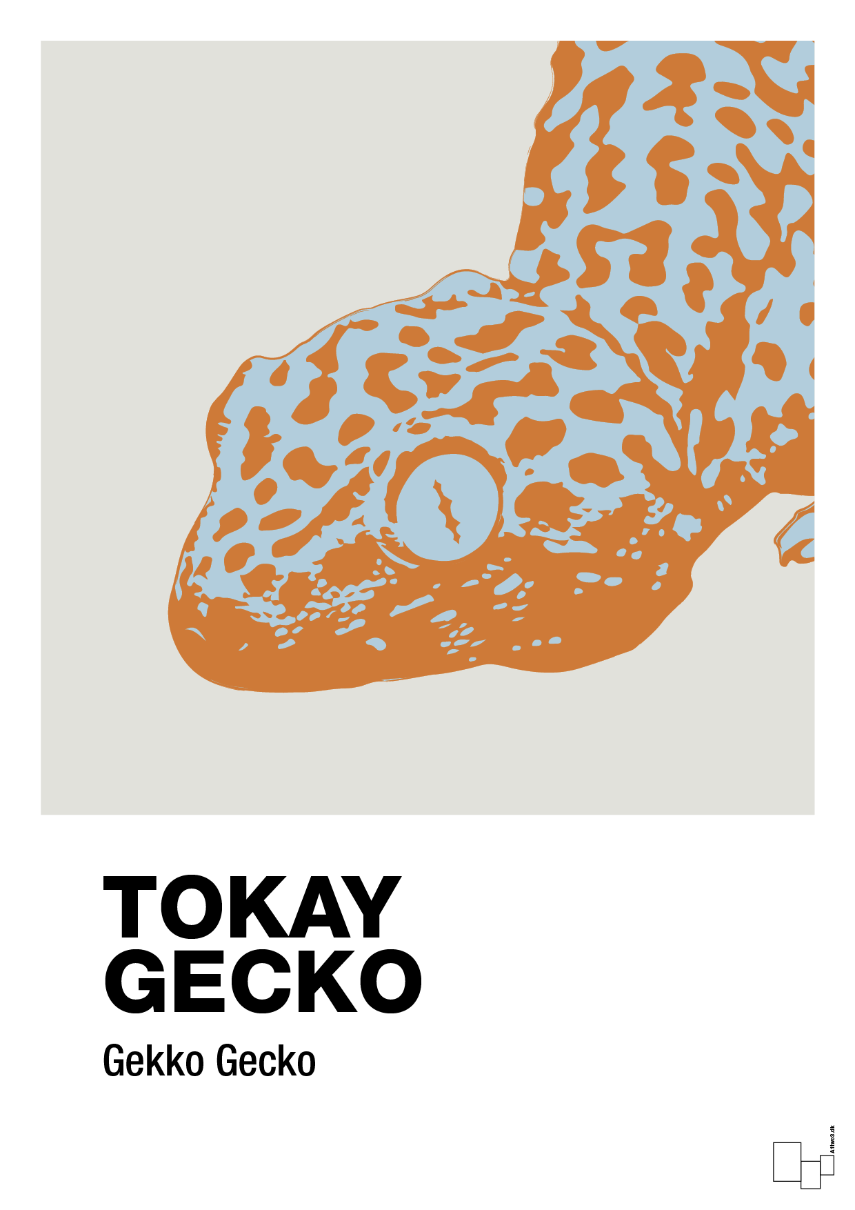 tokay gecko - Plakat med Videnskab i Painters White
