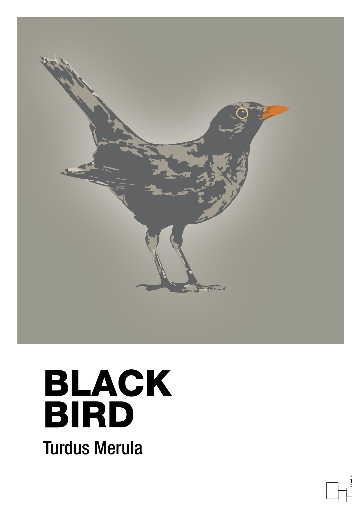 black bird - Plakat med Videnskab i Battleship Gray