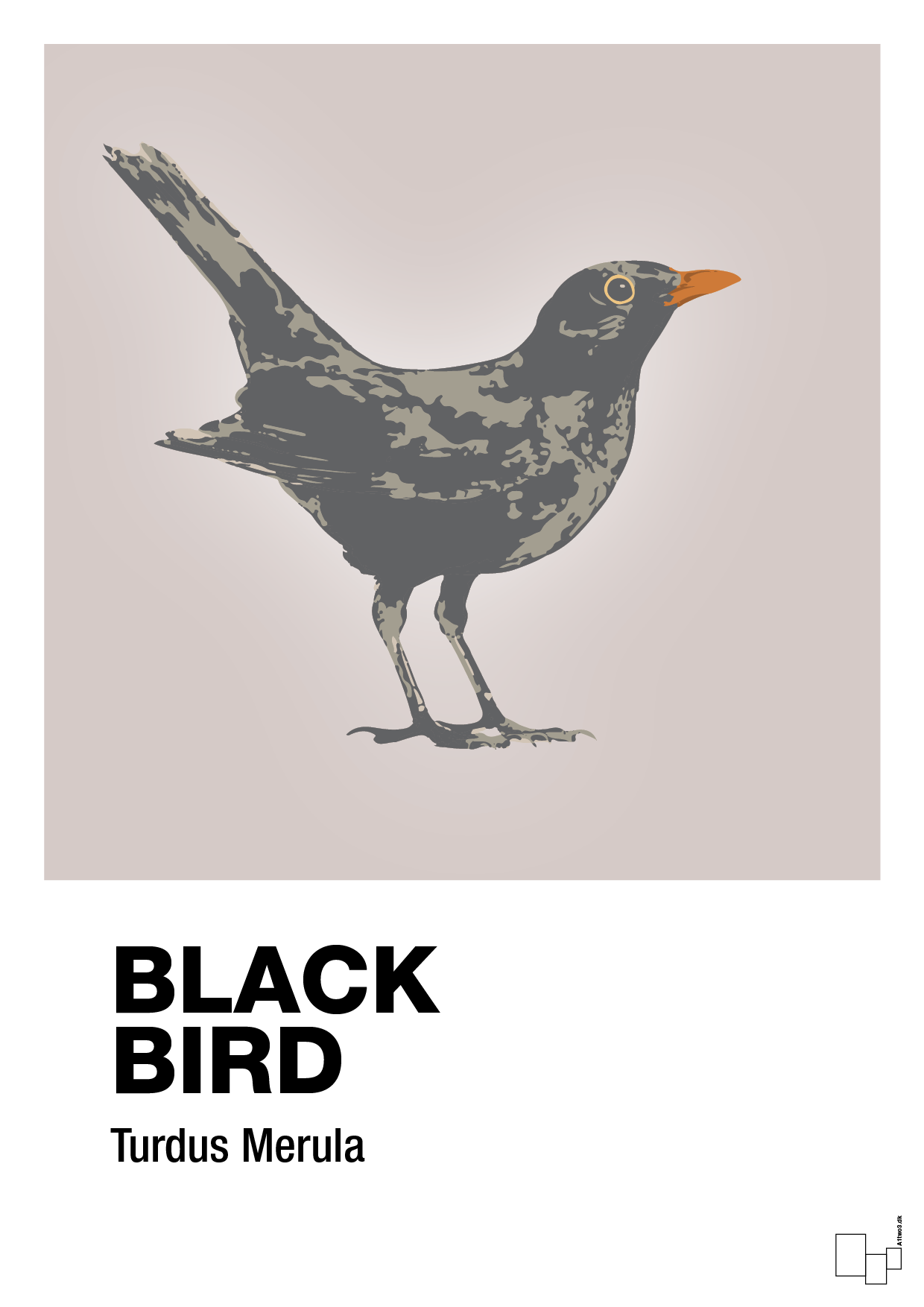 black bird - Plakat med Videnskab i Broken Beige