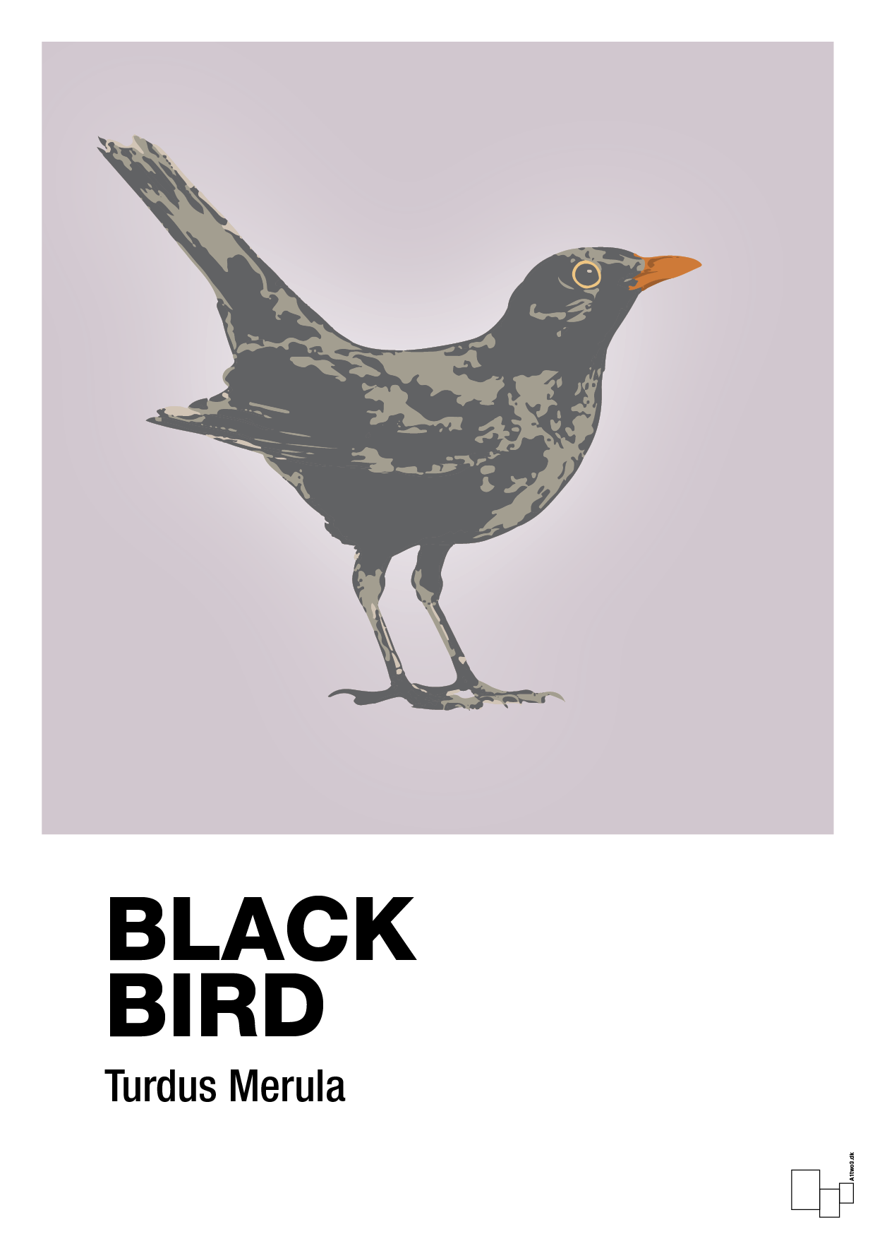 black bird - Plakat med Videnskab i Dusty Lilac