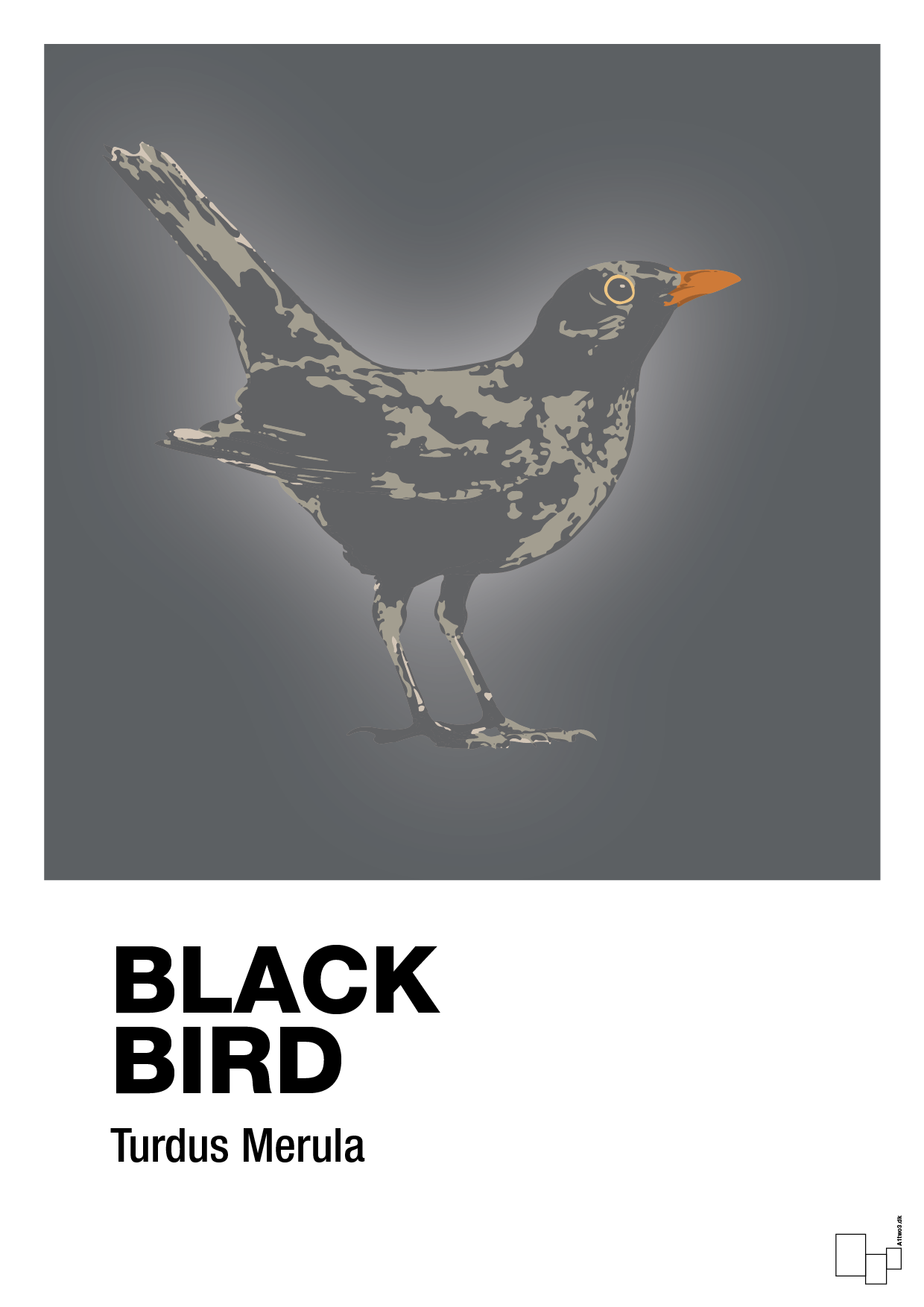 black bird - Plakat med Videnskab i Graphic Charcoal