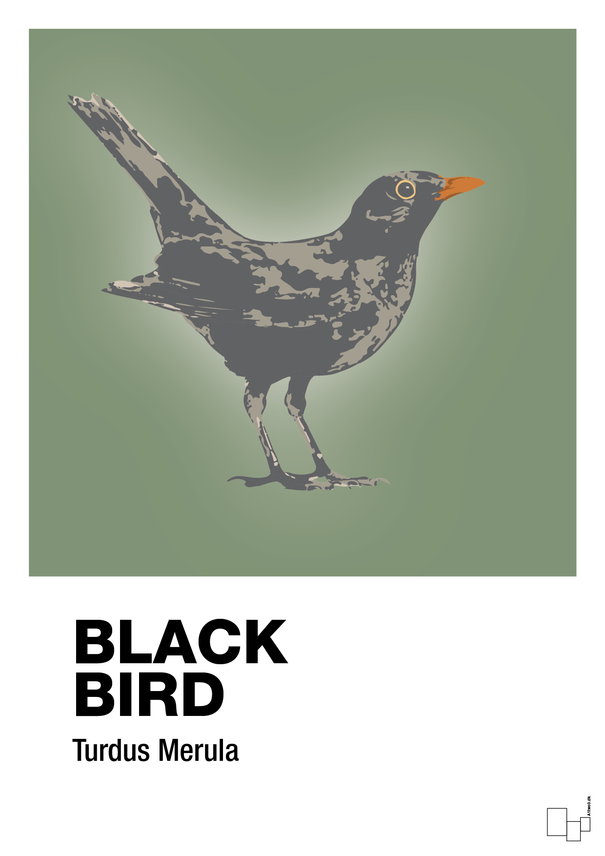 black bird - Plakat med Videnskab i Jade