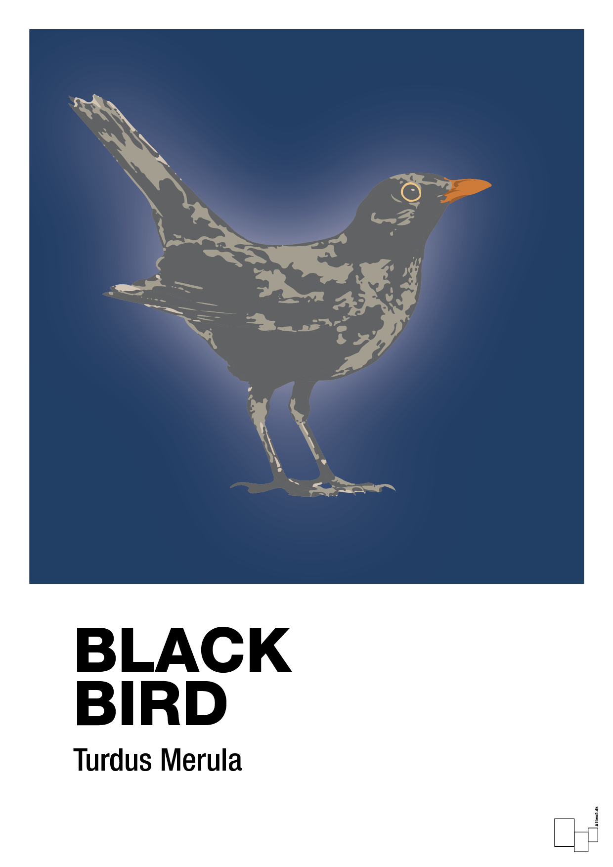 black bird - Plakat med Videnskab i Lapis Blue