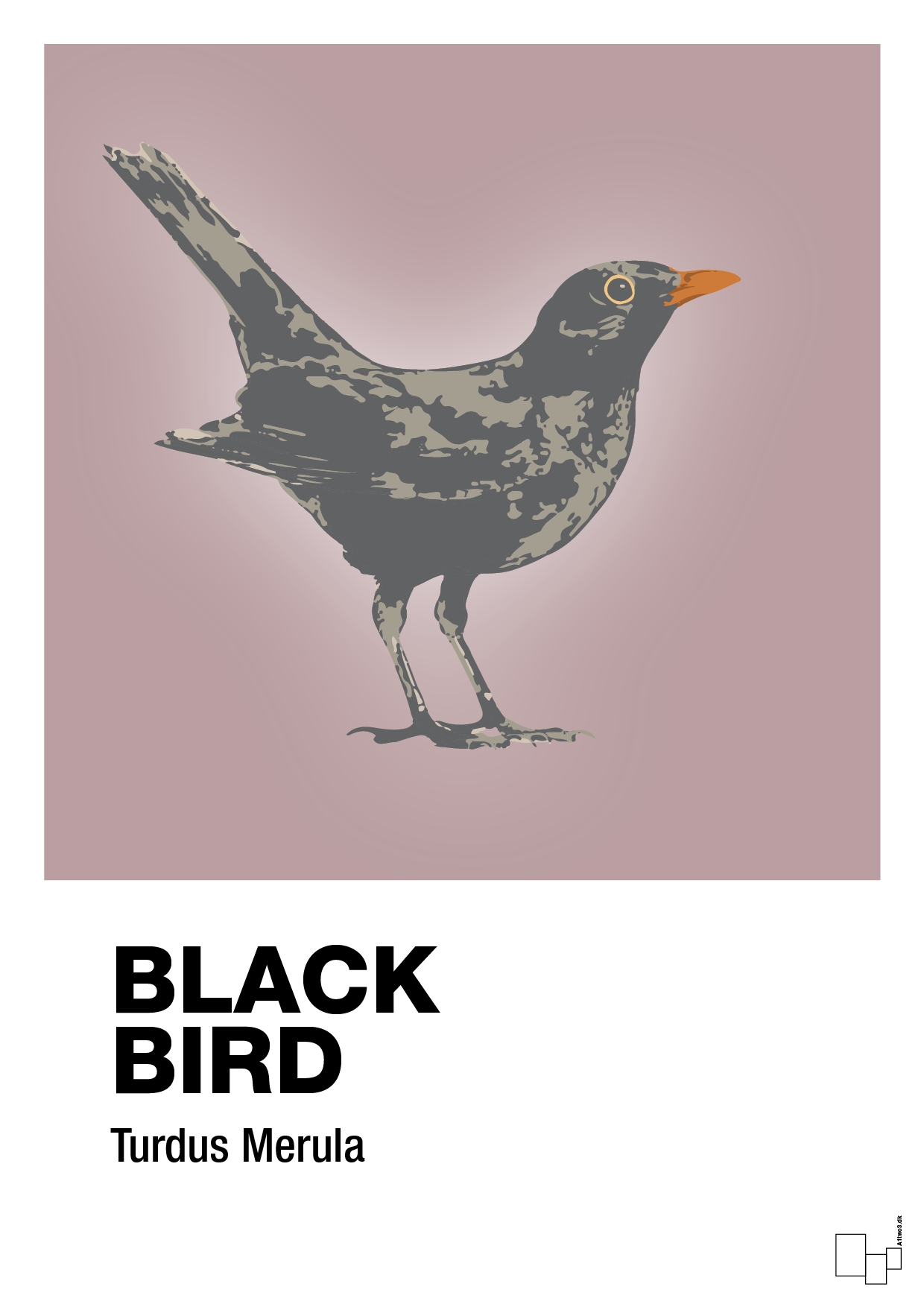 black bird - Plakat med Videnskab i Light Rose