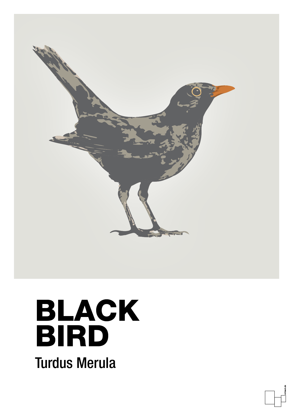 black bird - Plakat med Videnskab i Painters White