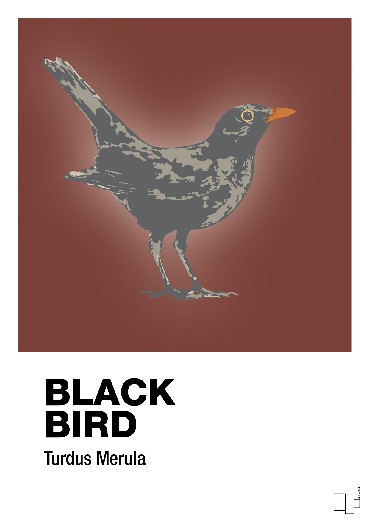 black bird - Plakat med Videnskab i Red Pepper