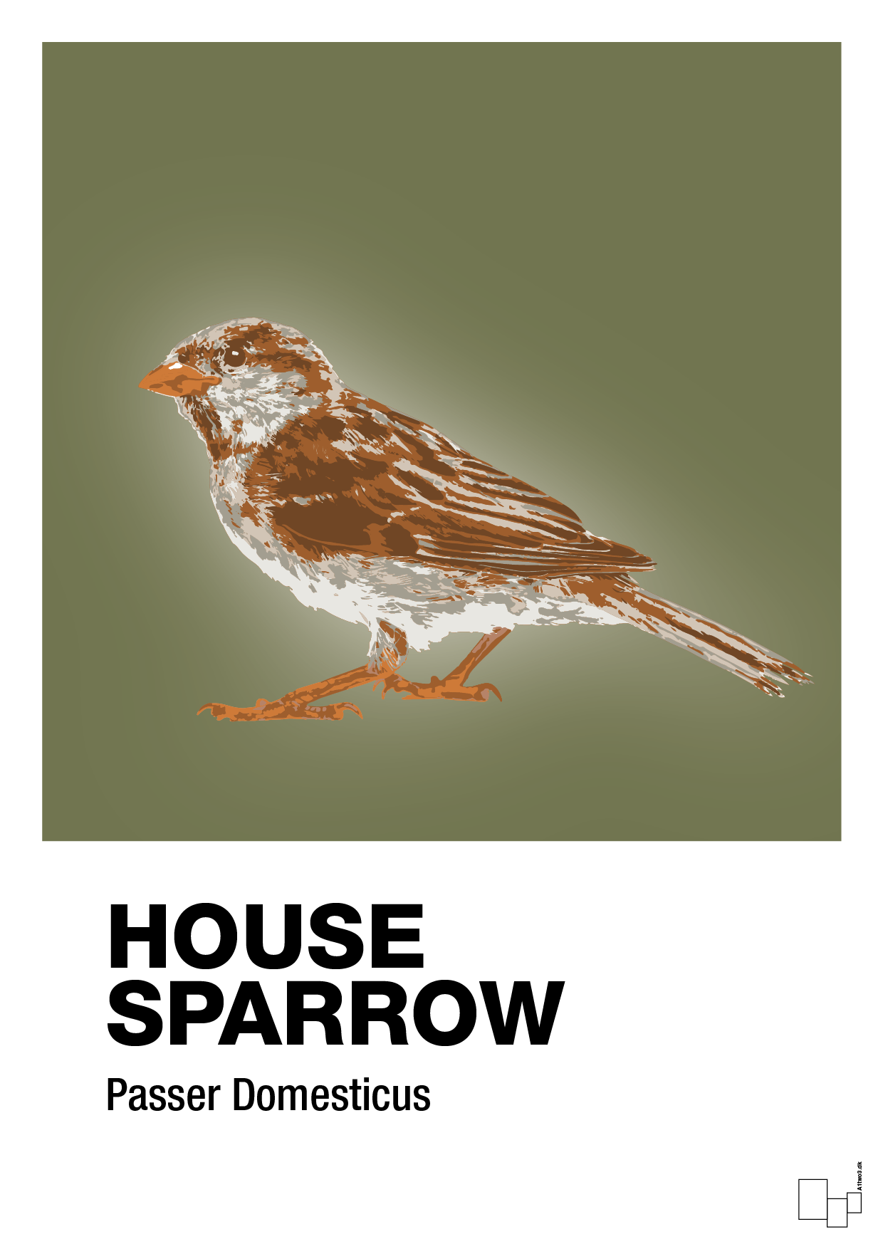 house sparrow - Plakat med Videnskab i Secret Meadow