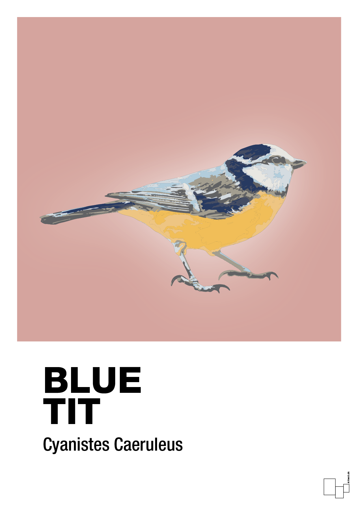 blue tit - Plakat med Videnskab i Bubble Shell