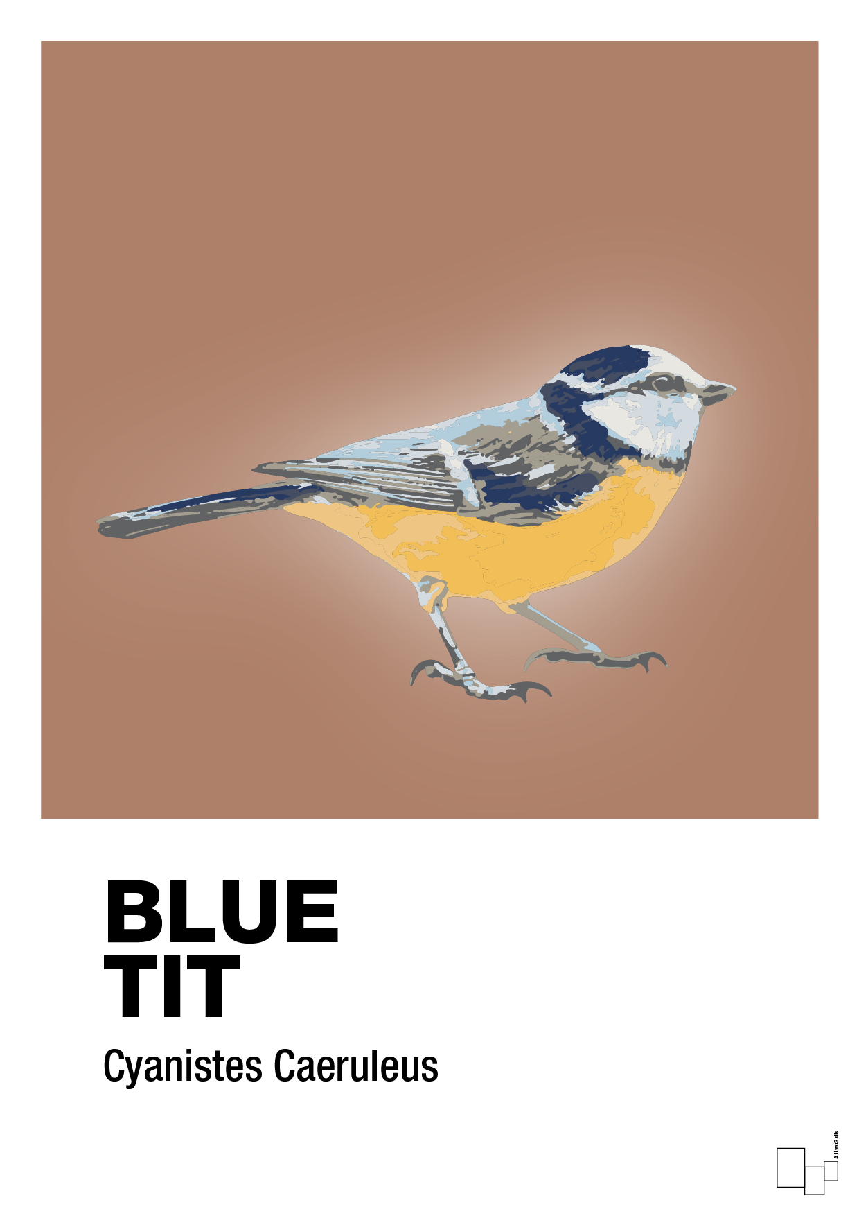 blue tit - Plakat med Videnskab i Cider Spice