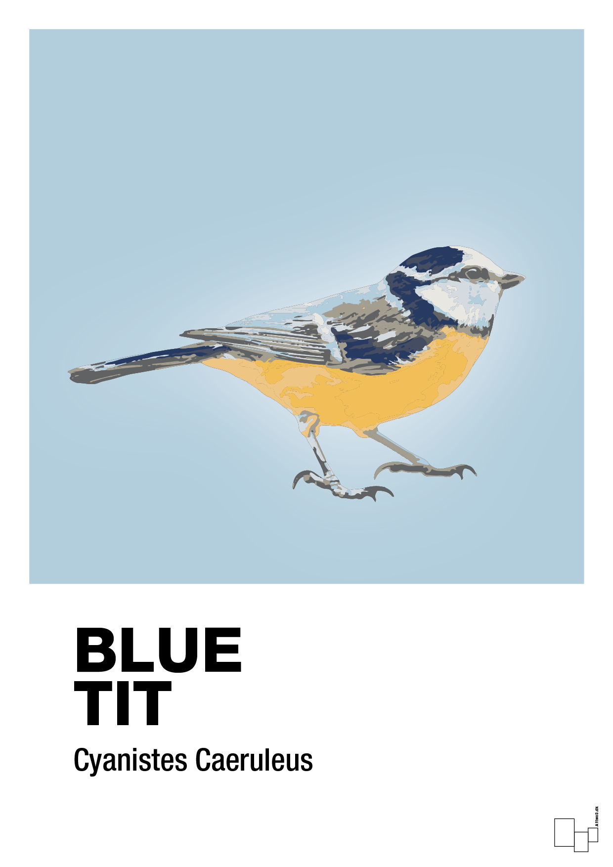 blue tit - Plakat med Videnskab i Heavenly Blue