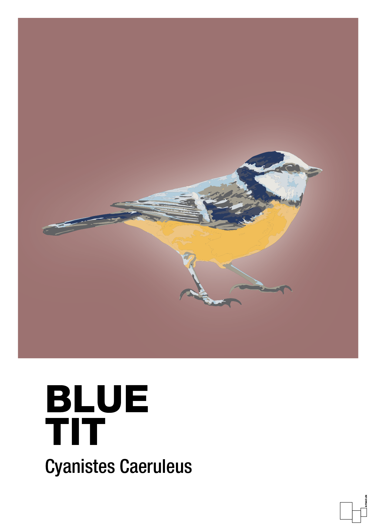 blue tit - Plakat med Videnskab i Plum