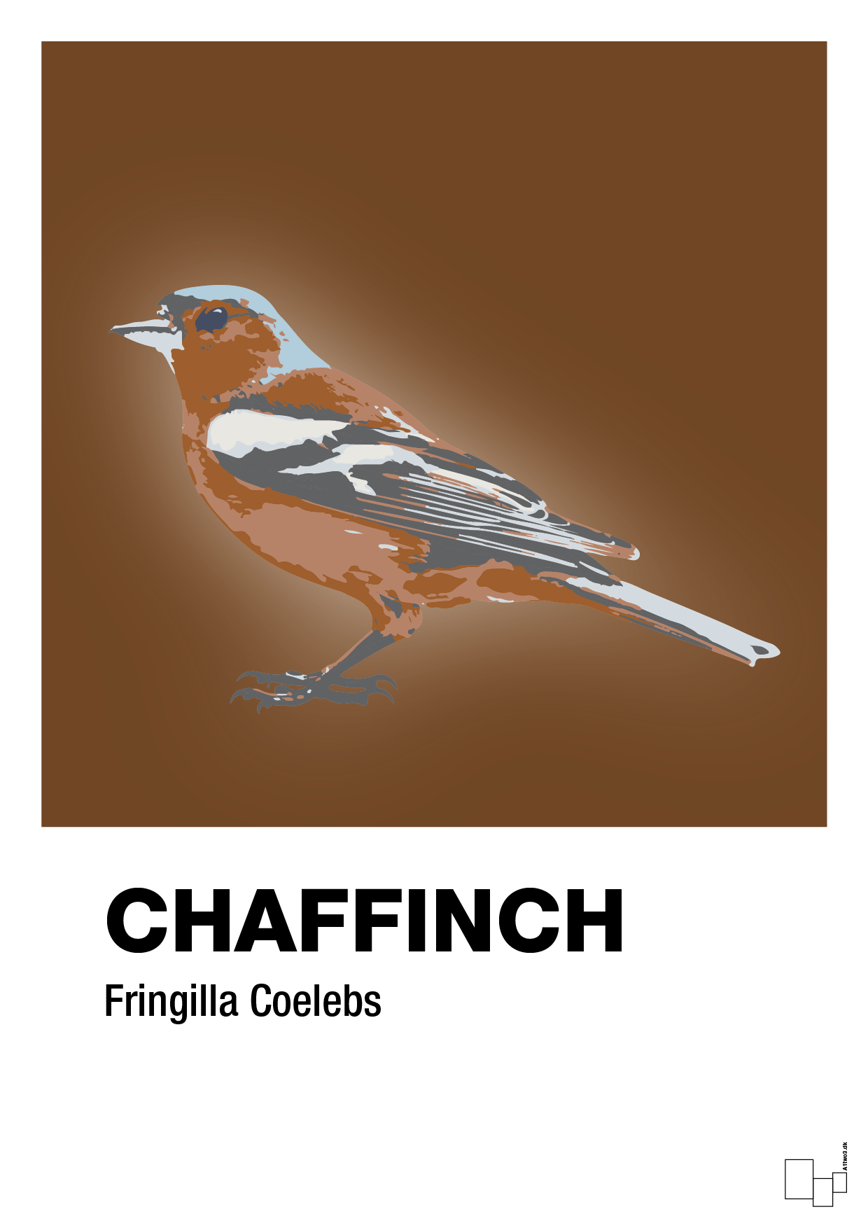 chaffinch - Plakat med Videnskab i Dark Brown
