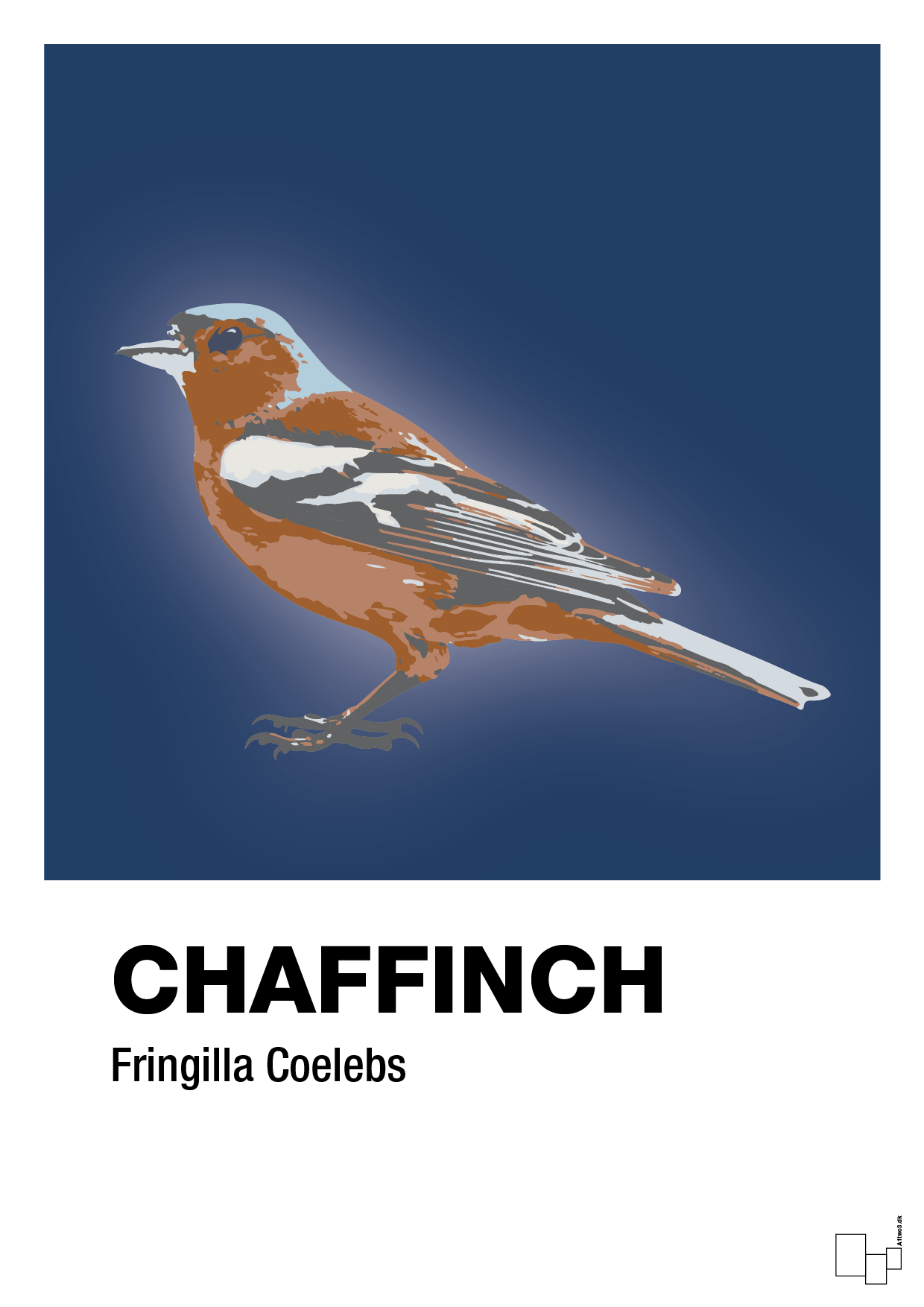 chaffinch - Plakat med Videnskab i Lapis Blue