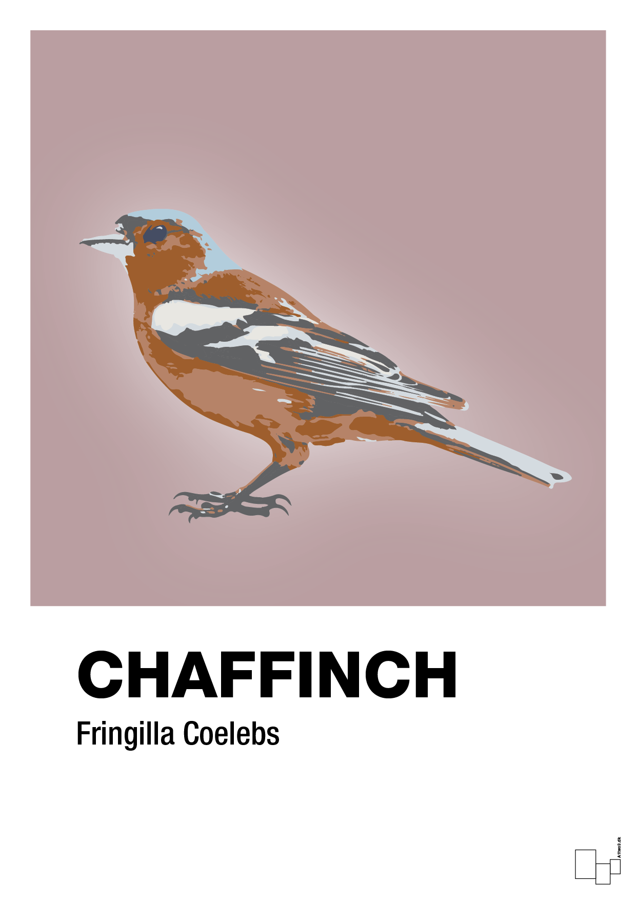 chaffinch - Plakat med Videnskab i Light Rose