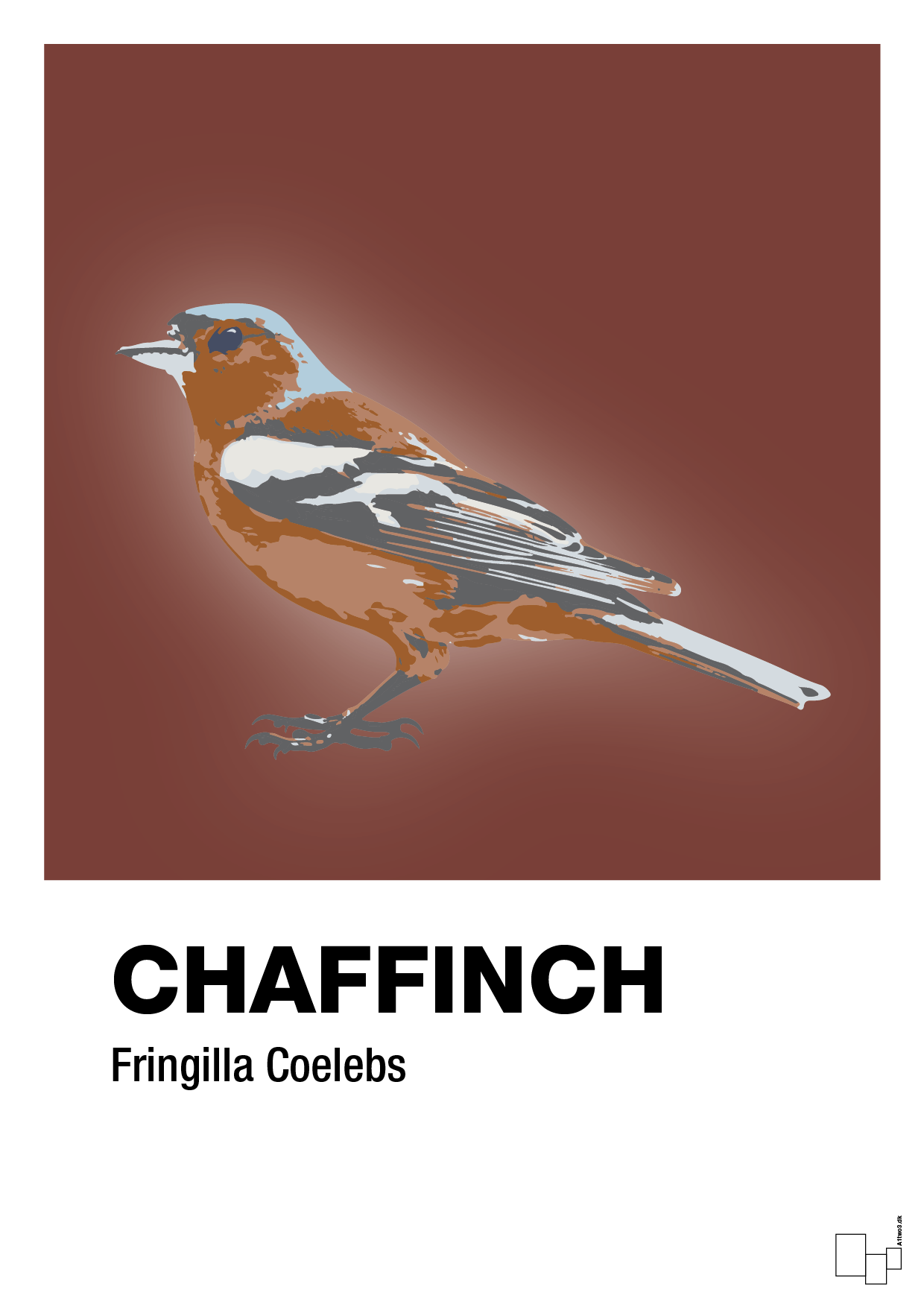 chaffinch - Plakat med Videnskab i Red Pepper