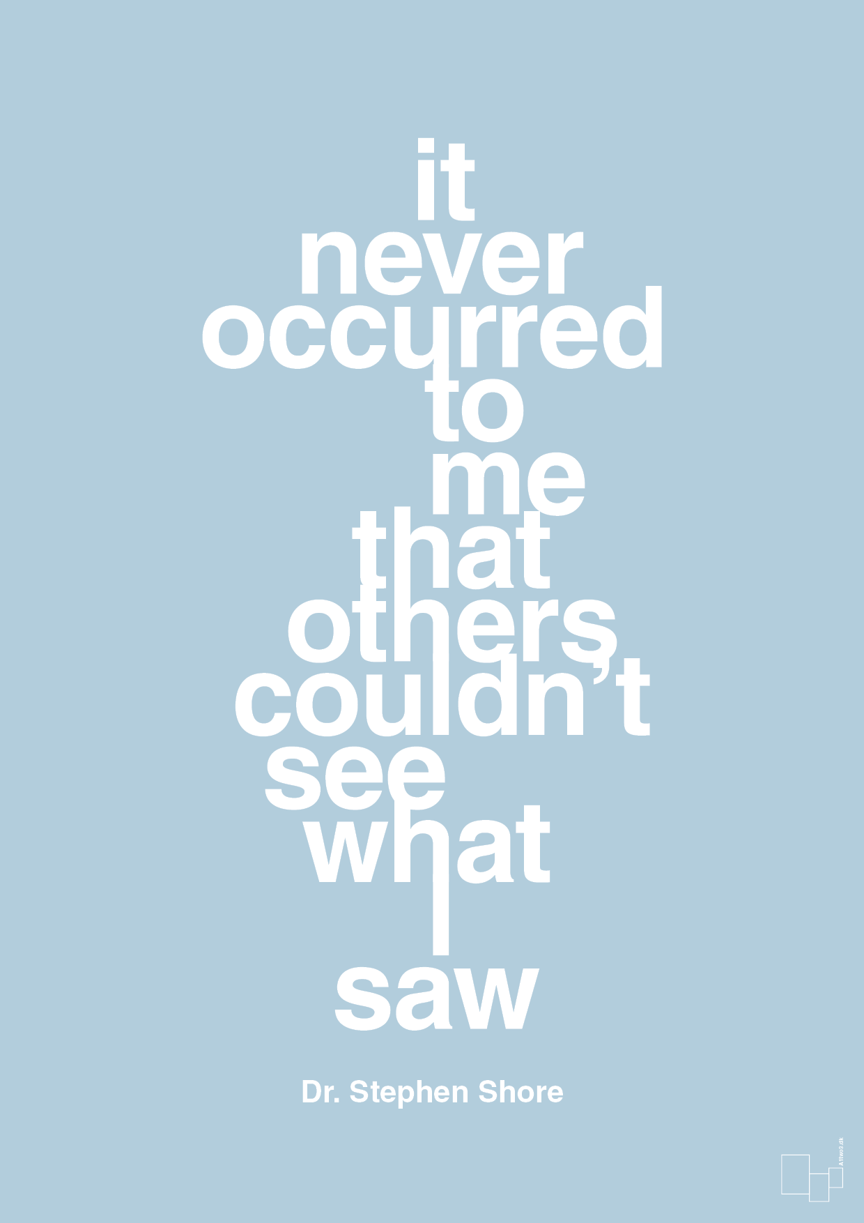 it never occurred to me that others couldn’t see what I saw - Plakat med Samfund i Heavenly Blue
