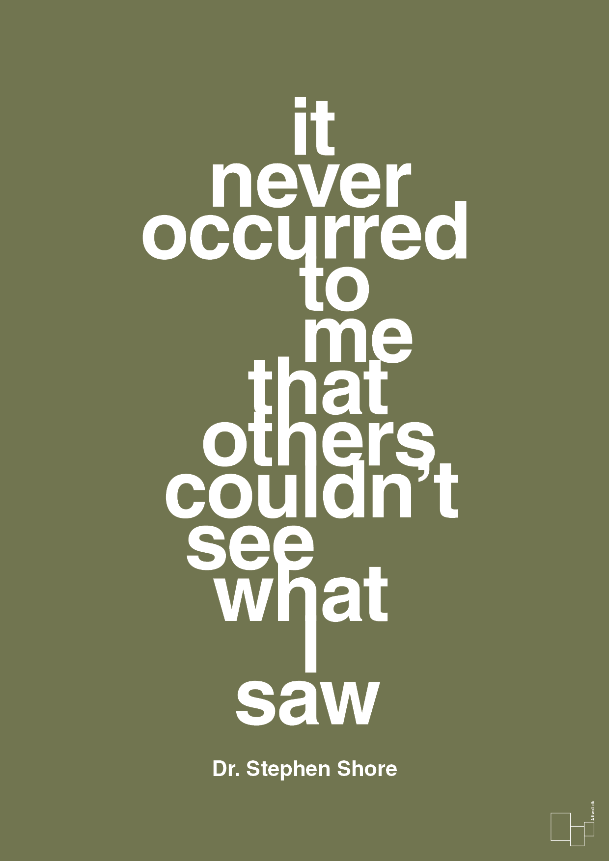 it never occurred to me that others couldn’t see what I saw - Plakat med Samfund i Secret Meadow