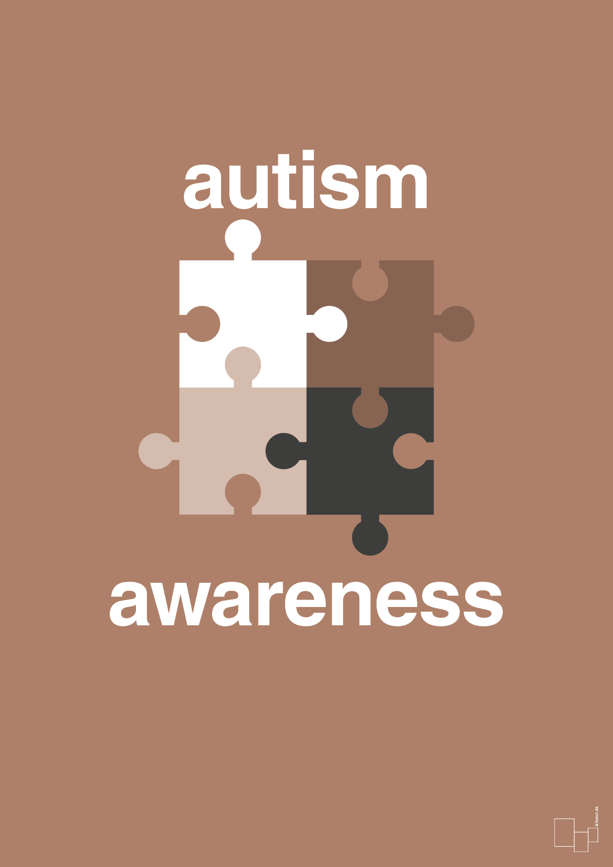 autism awareness - Plakat med Samfund i Cider Spice