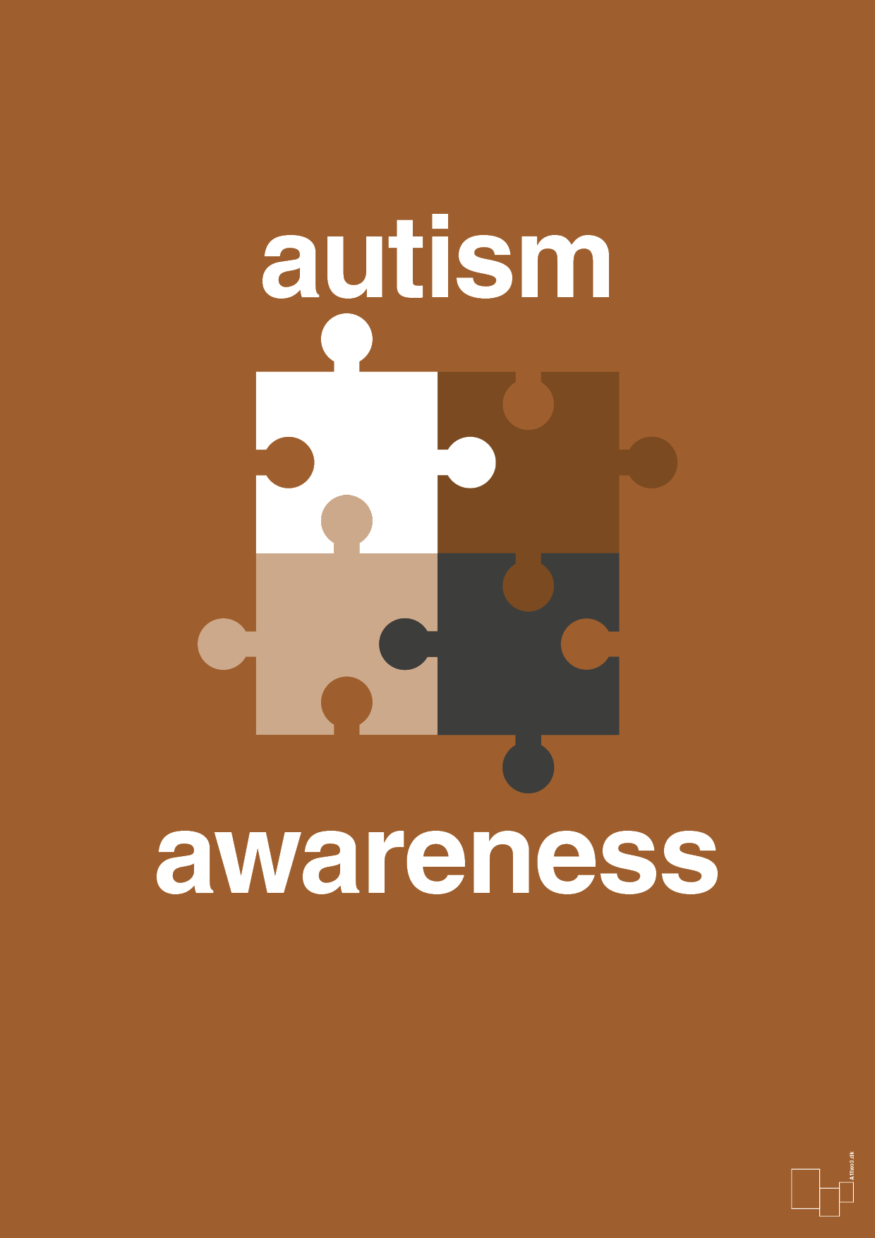 autism awareness - Plakat med Samfund i Cognac