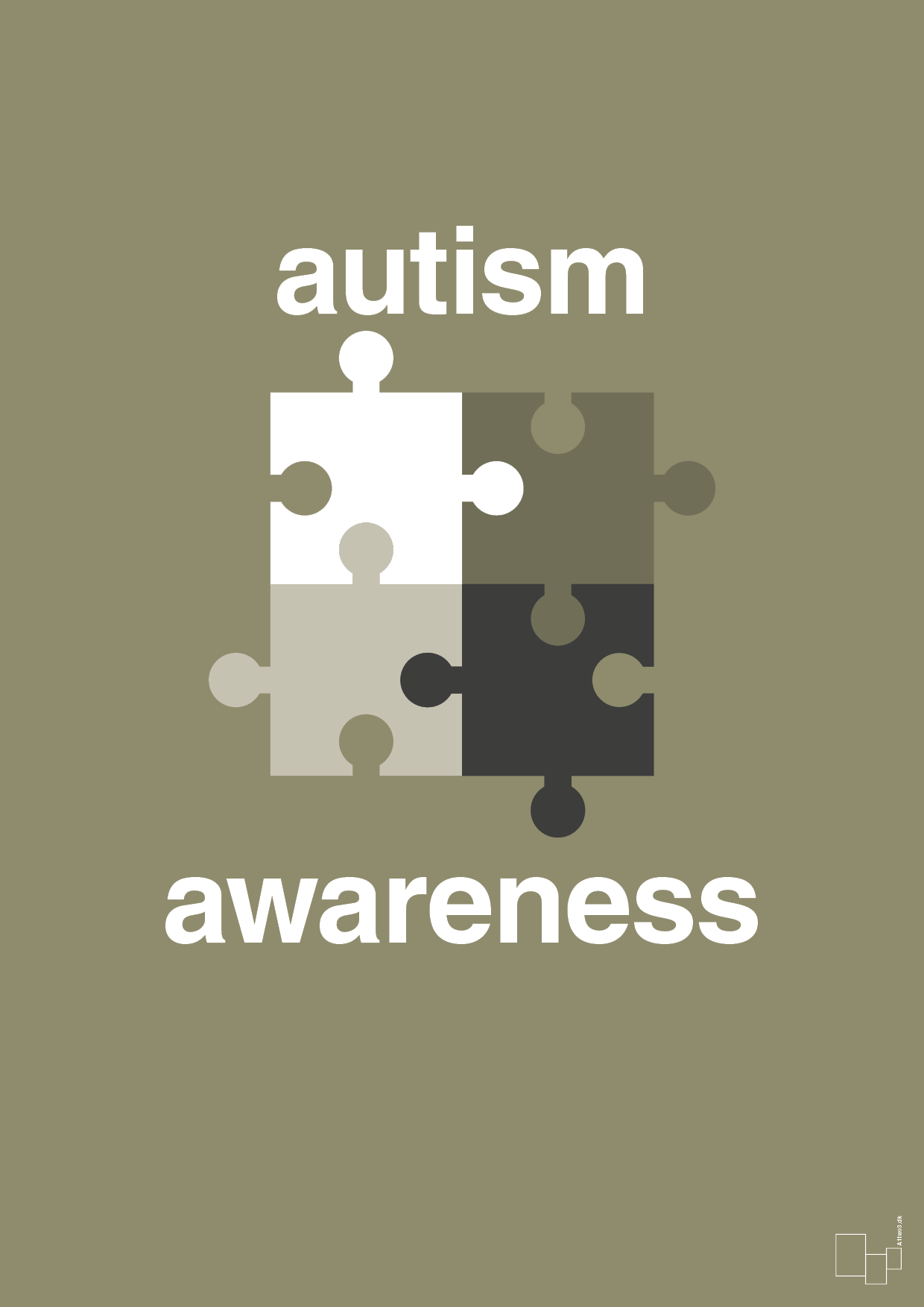autism awareness - Plakat med Samfund i Misty Forrest