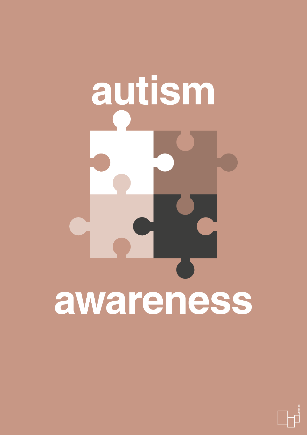 autism awareness - Plakat med Samfund i Powder