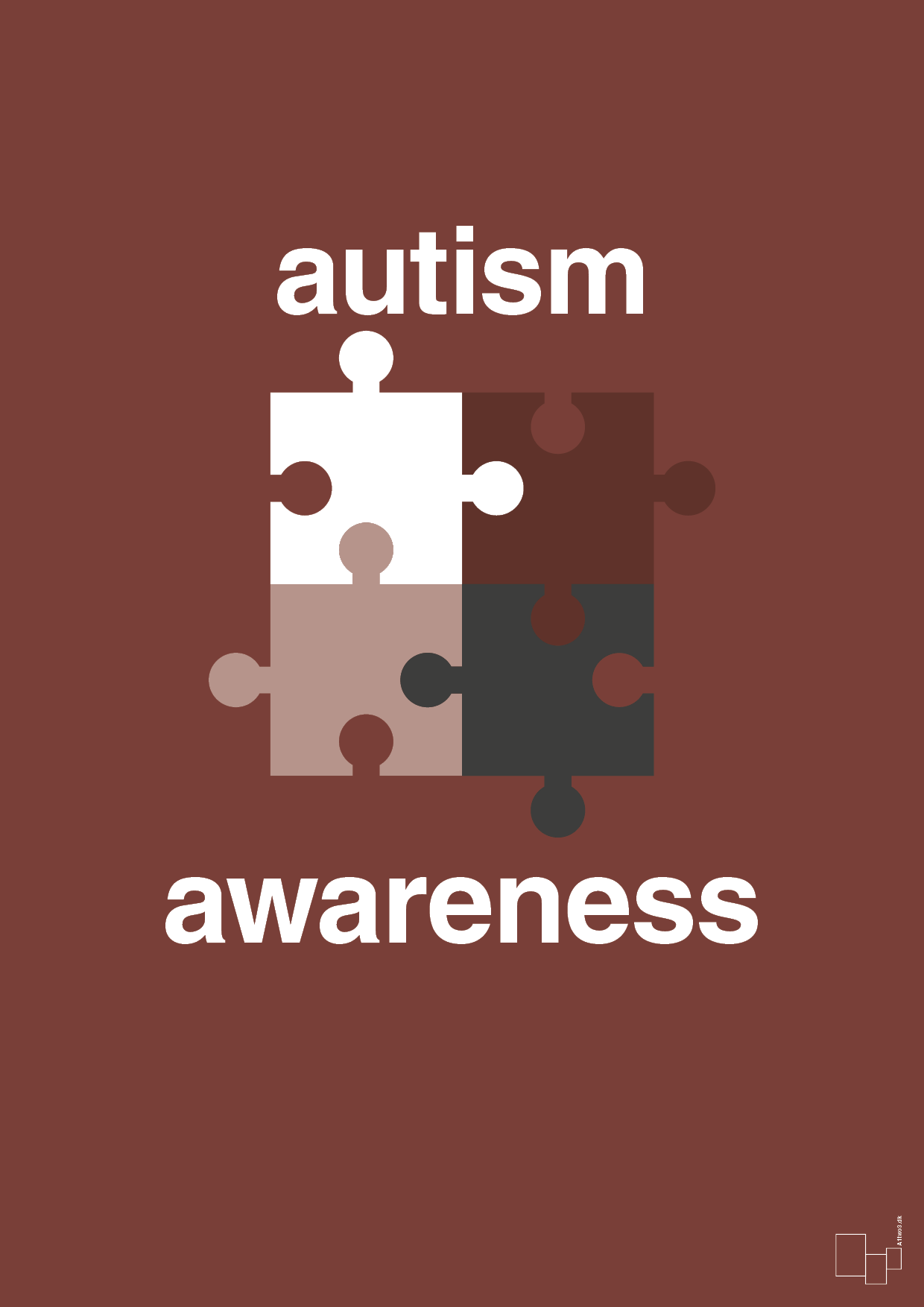 autism awareness - Plakat med Samfund i Red Pepper