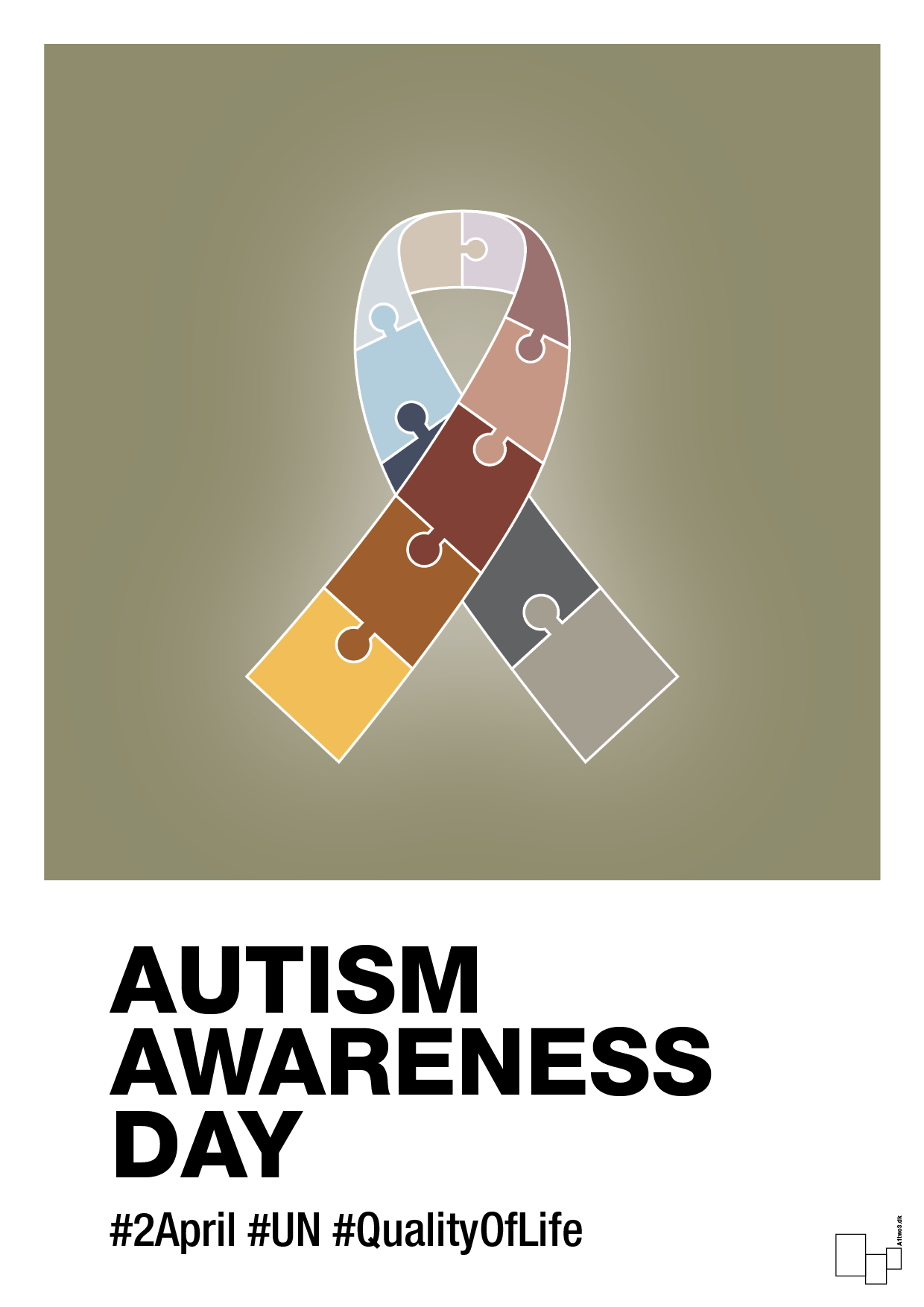 autism awareness day in fullcolor - Plakat med Samfund i Misty Forrest