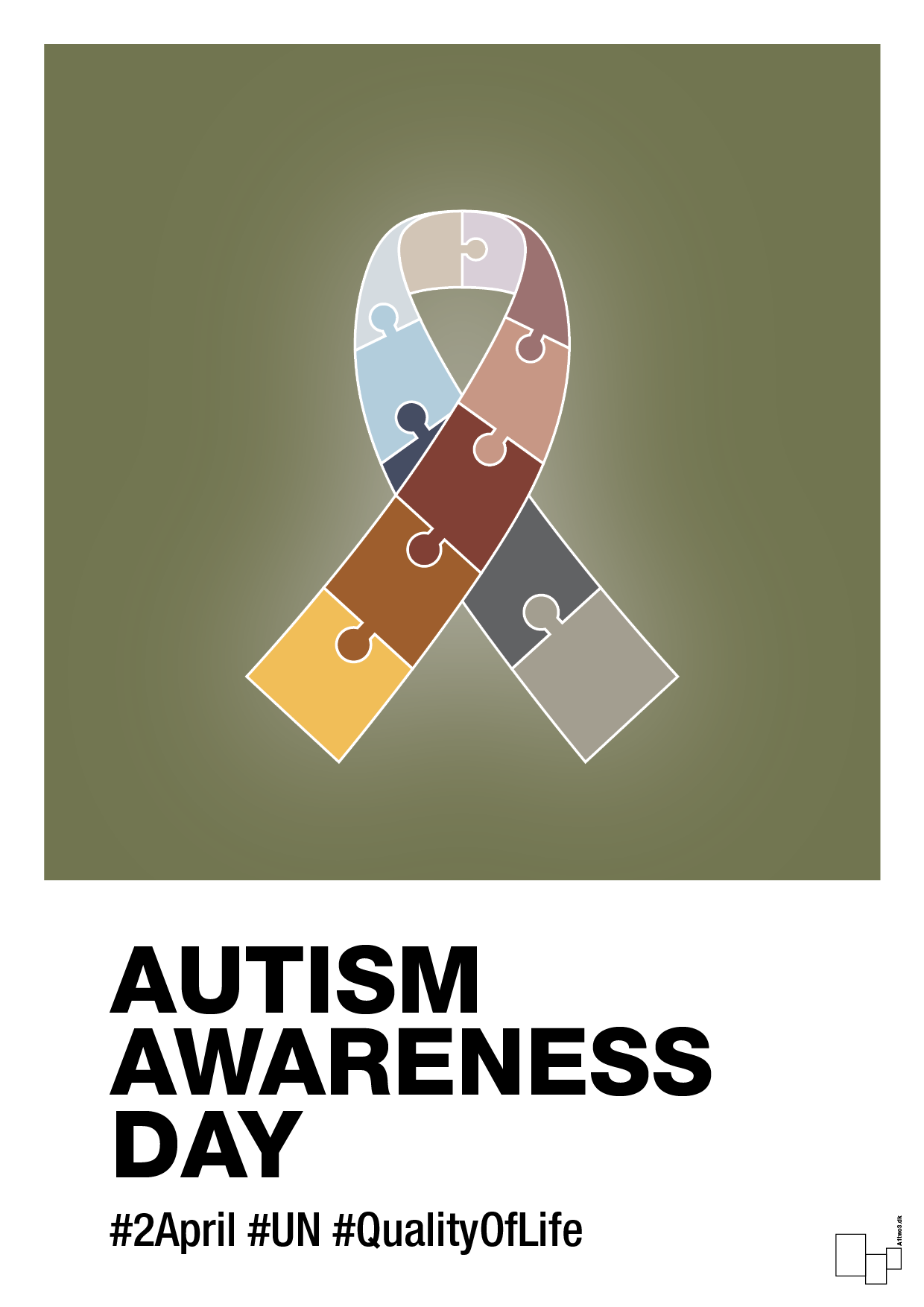 autism awareness day in fullcolor - Plakat med Samfund i Secret Meadow