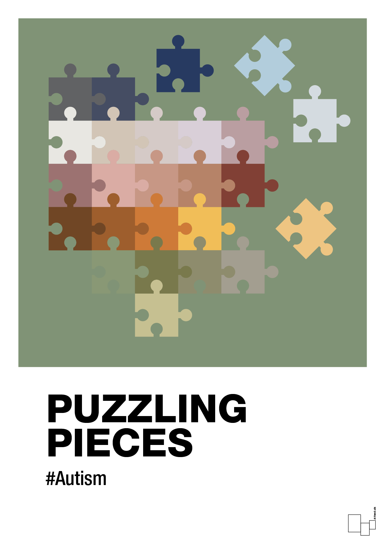 puzzling pieces - Plakat med Samfund i Jade