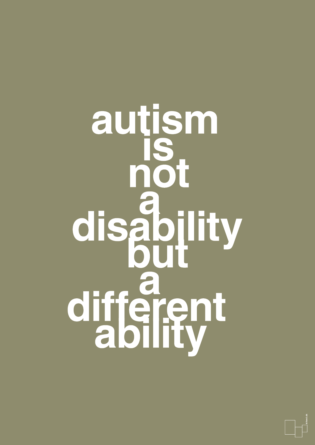 autism is not a disability but a different ability - Plakat med Samfund i Misty Forrest