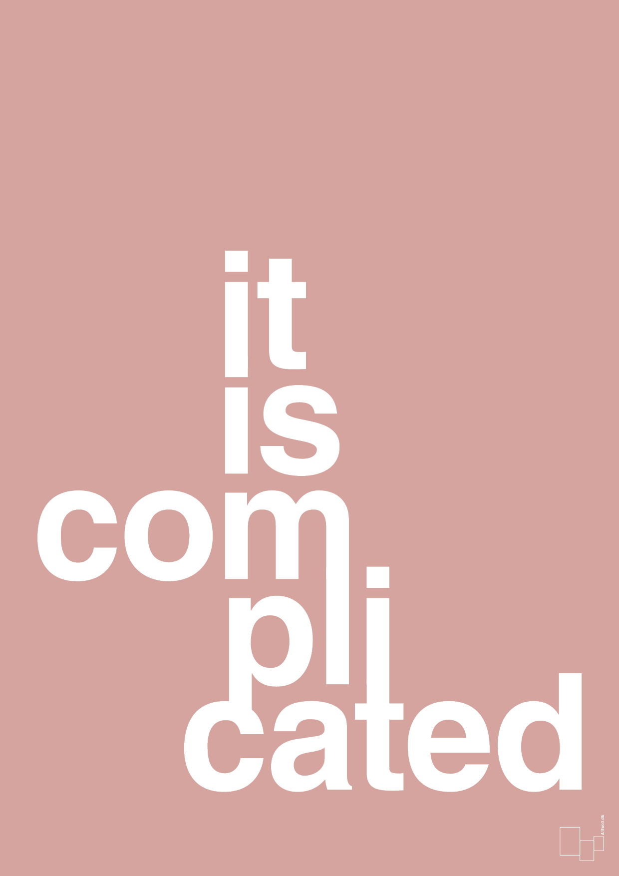 it is complicated - Plakat med Ordsprog i Bubble Shell