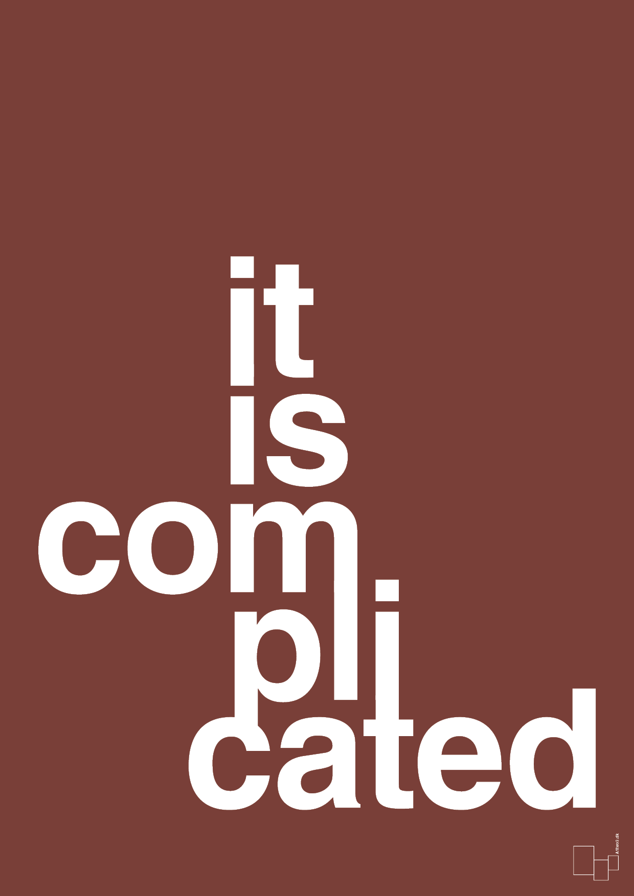 it is complicated - Plakat med Ordsprog i Red Pepper